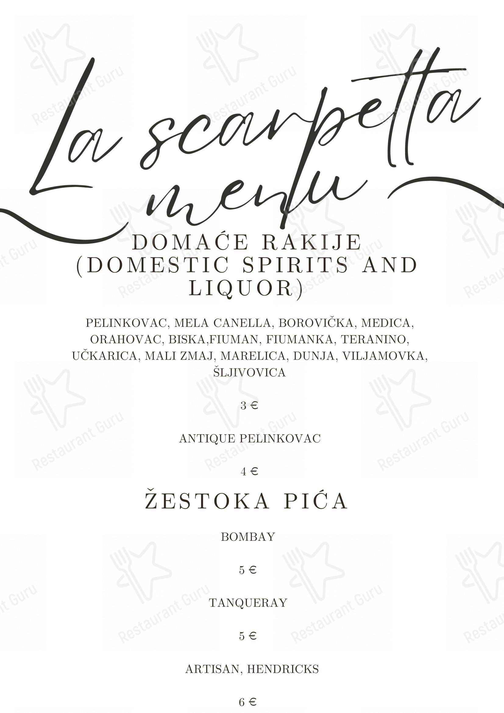 Menu di Bistro La Scarpetta - Menu