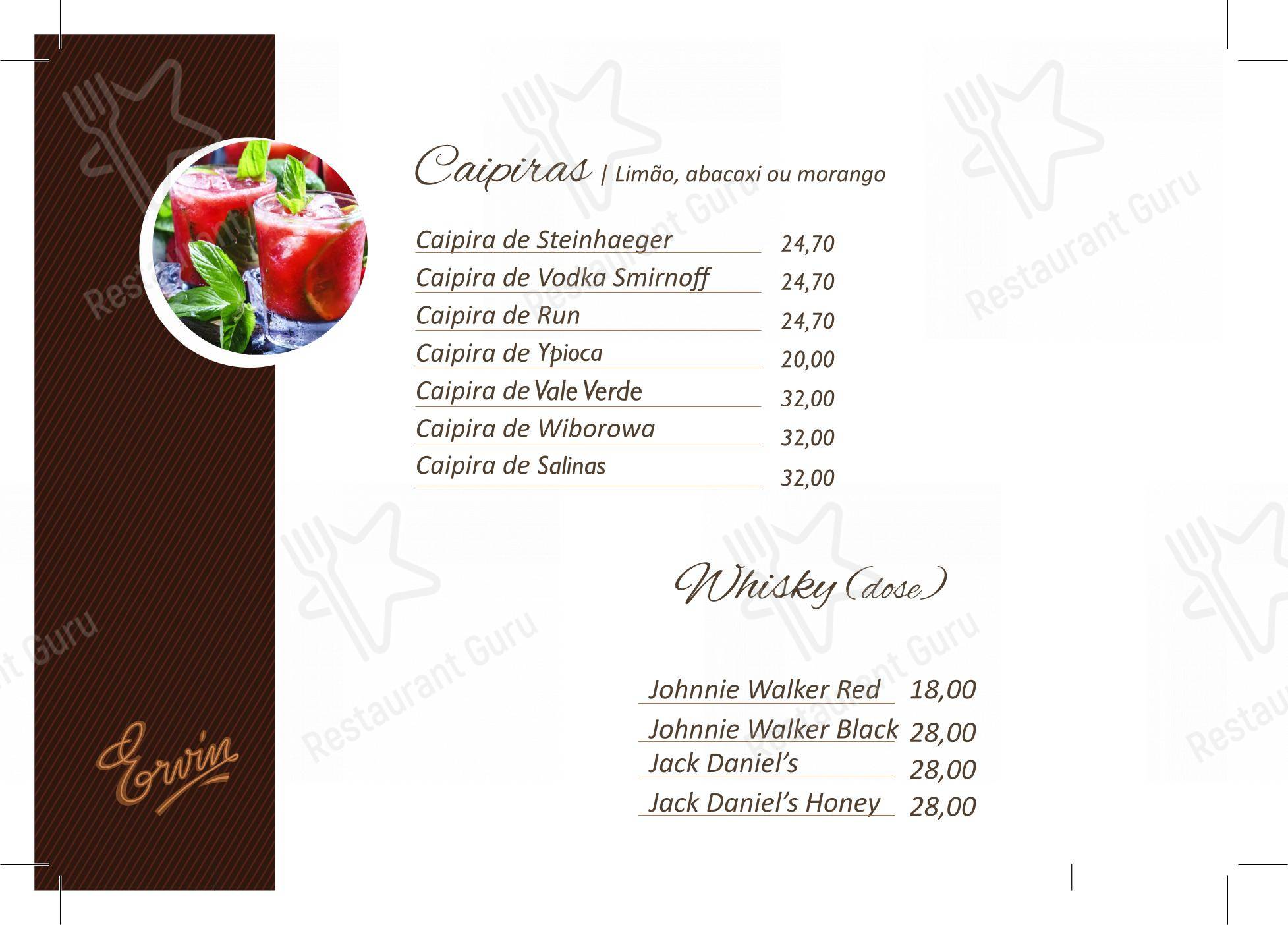 Churrascaria Ervin em Curitiba - Menu