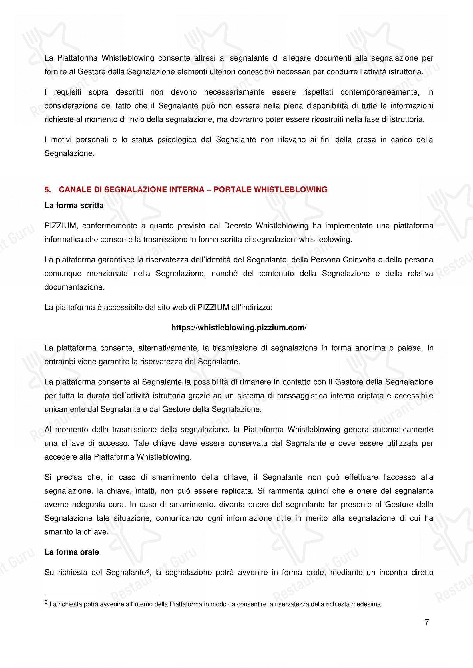 Menu di Crocca - Torino Via Po - Menu