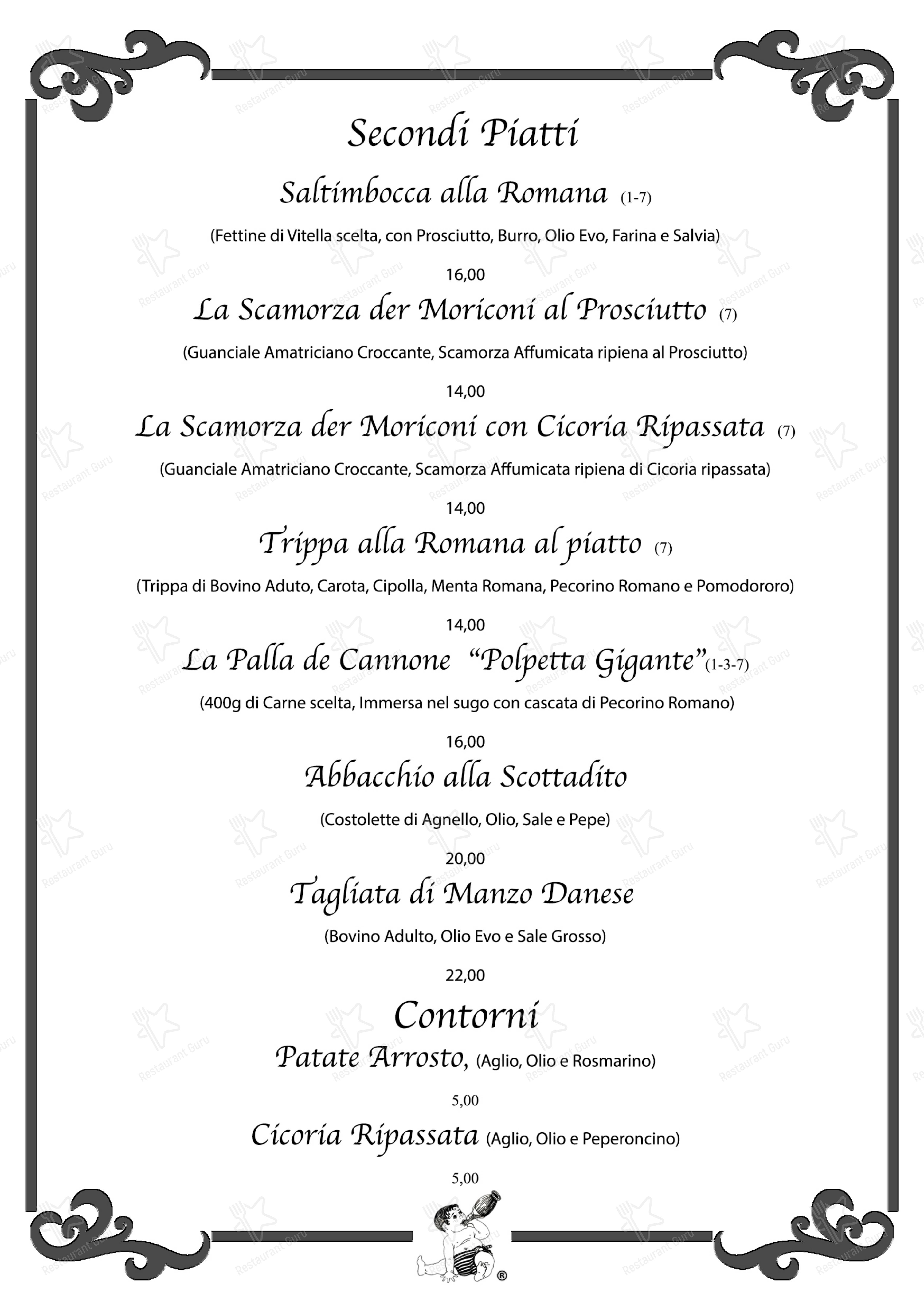 Dar bello de Nonna Cucina Romana in Roma - Menu