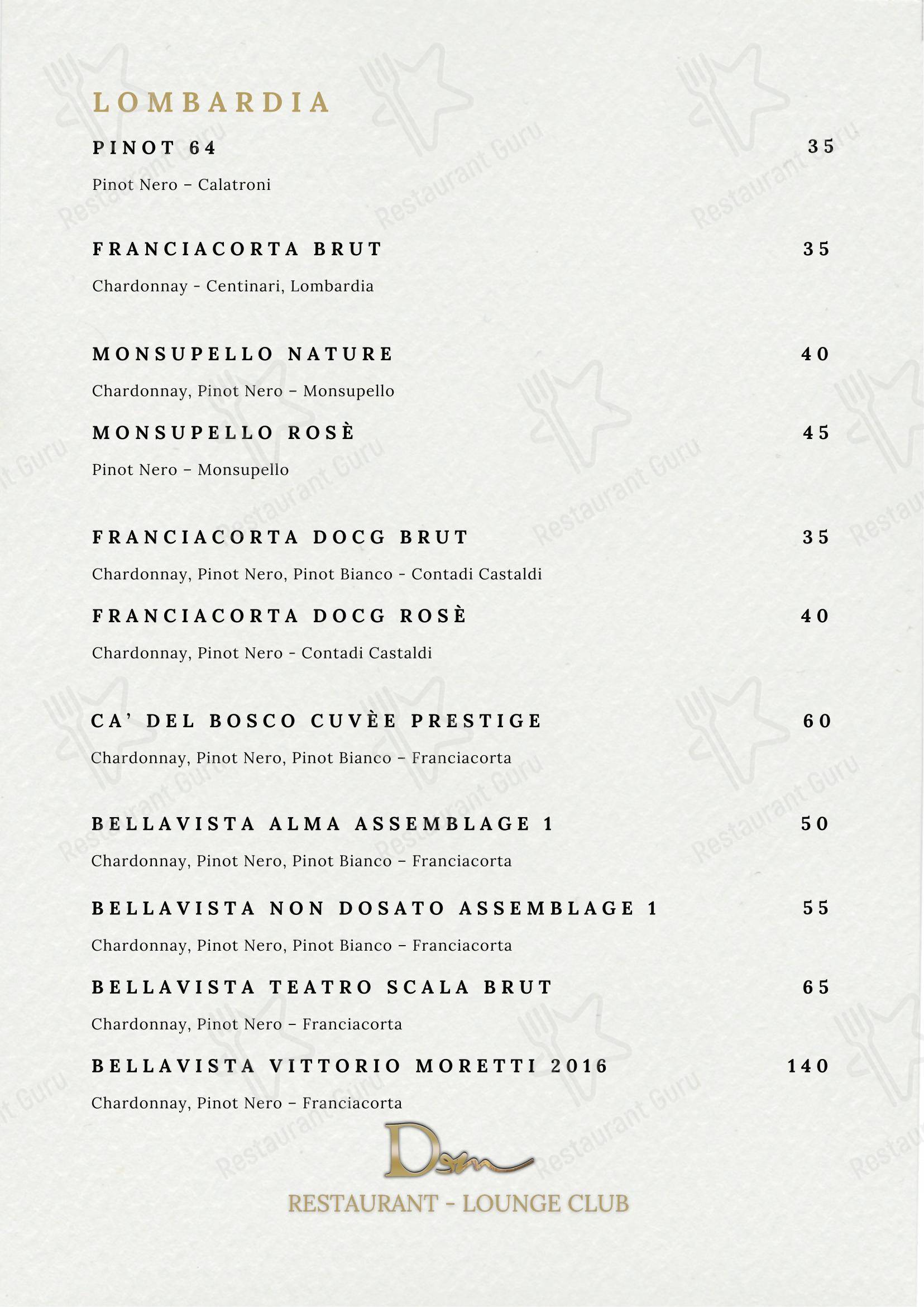 Takeaway Menu per DeM Pavia - Ristorante e Lounge Bar in Pavia