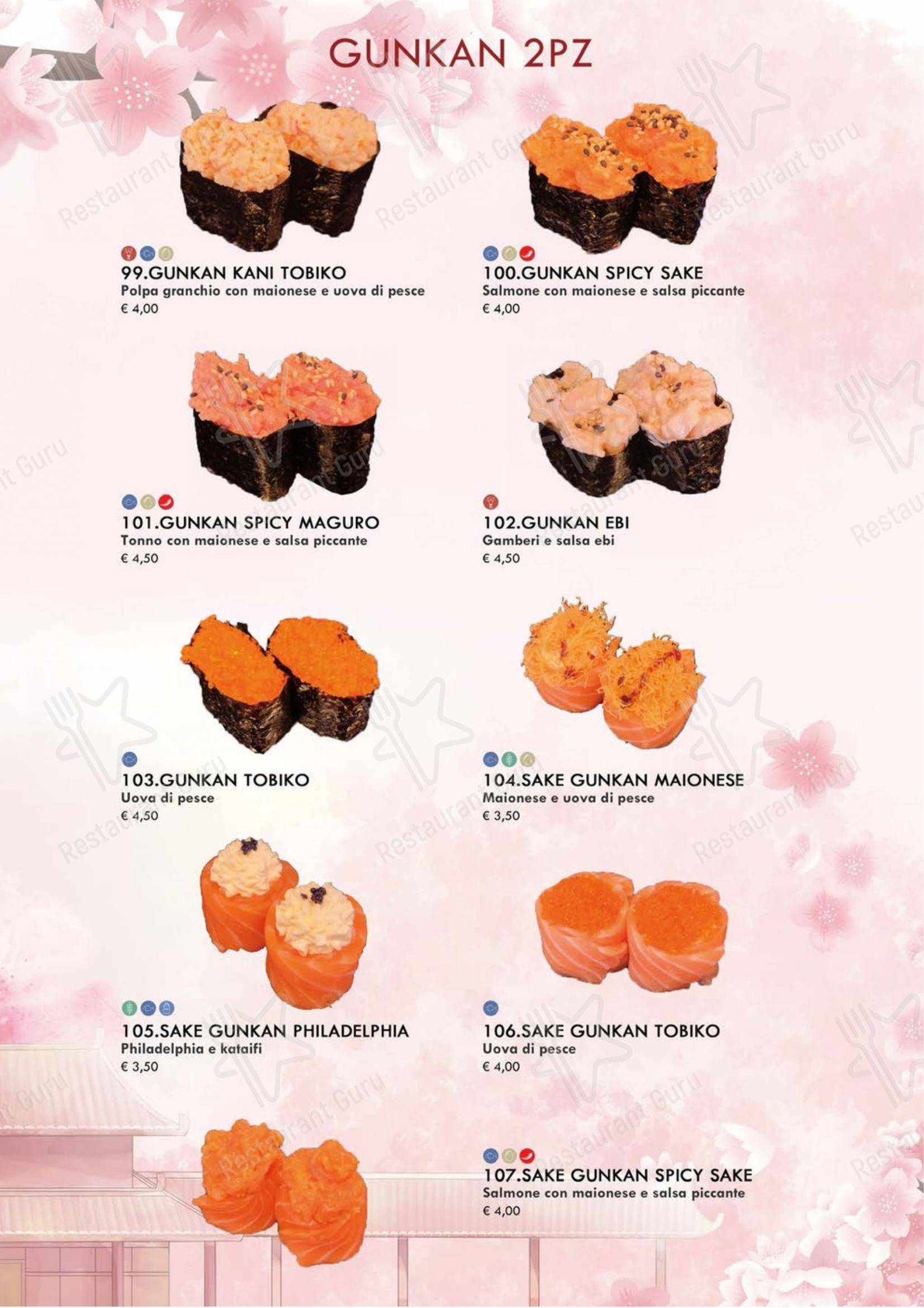 Menu di Ristorante Fuji 2 - Menu bar
