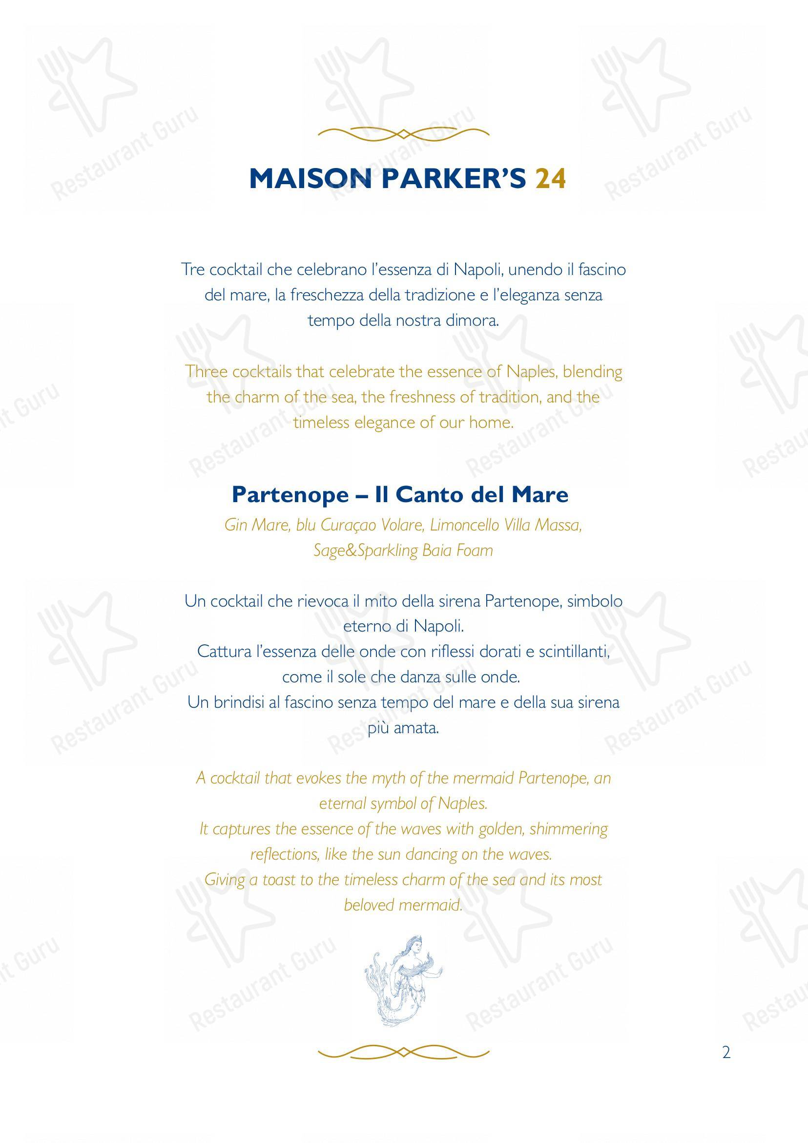 George in Napoli - Menu