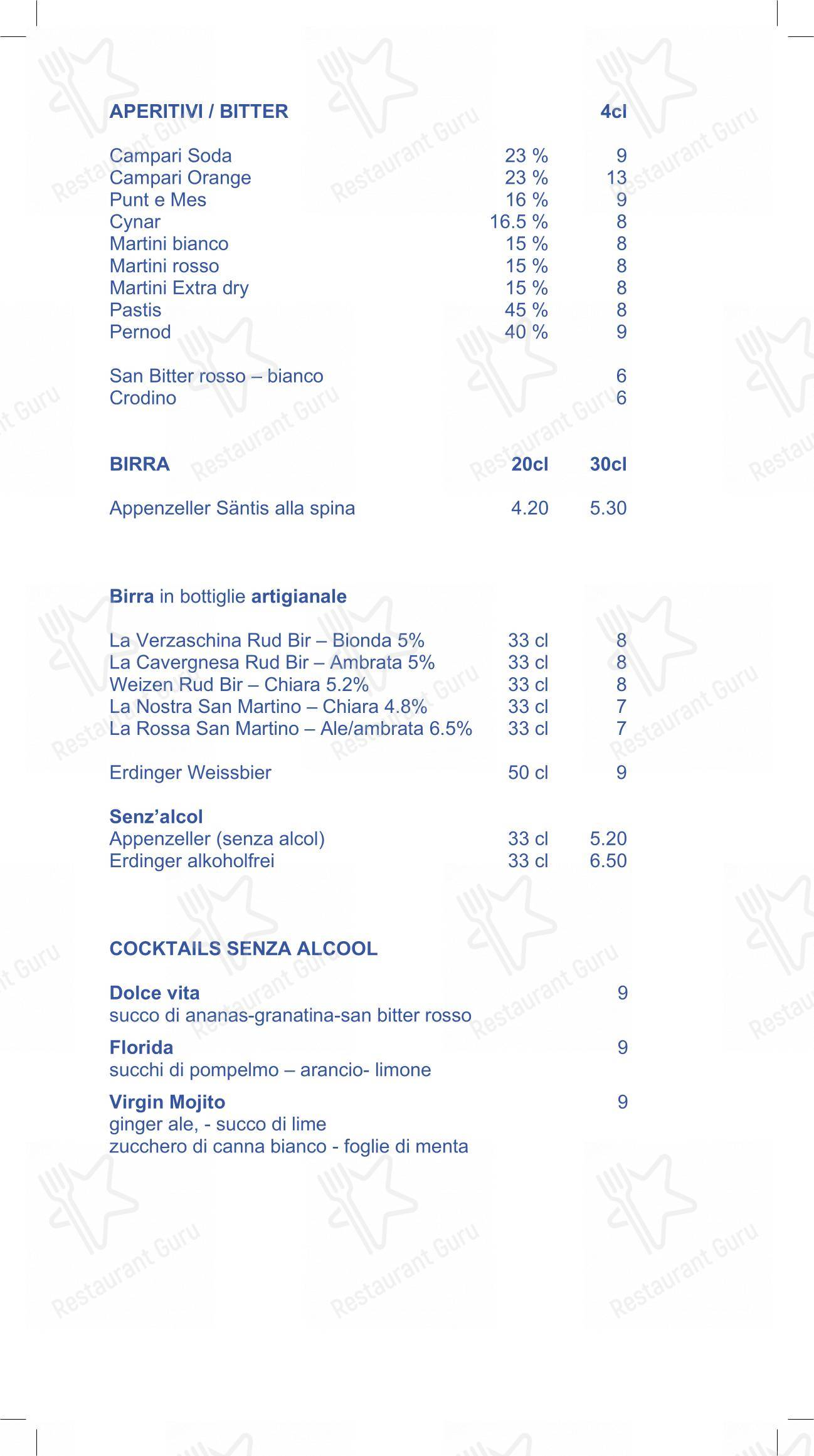 Hotel Casa Berno in Ascona - 菜单