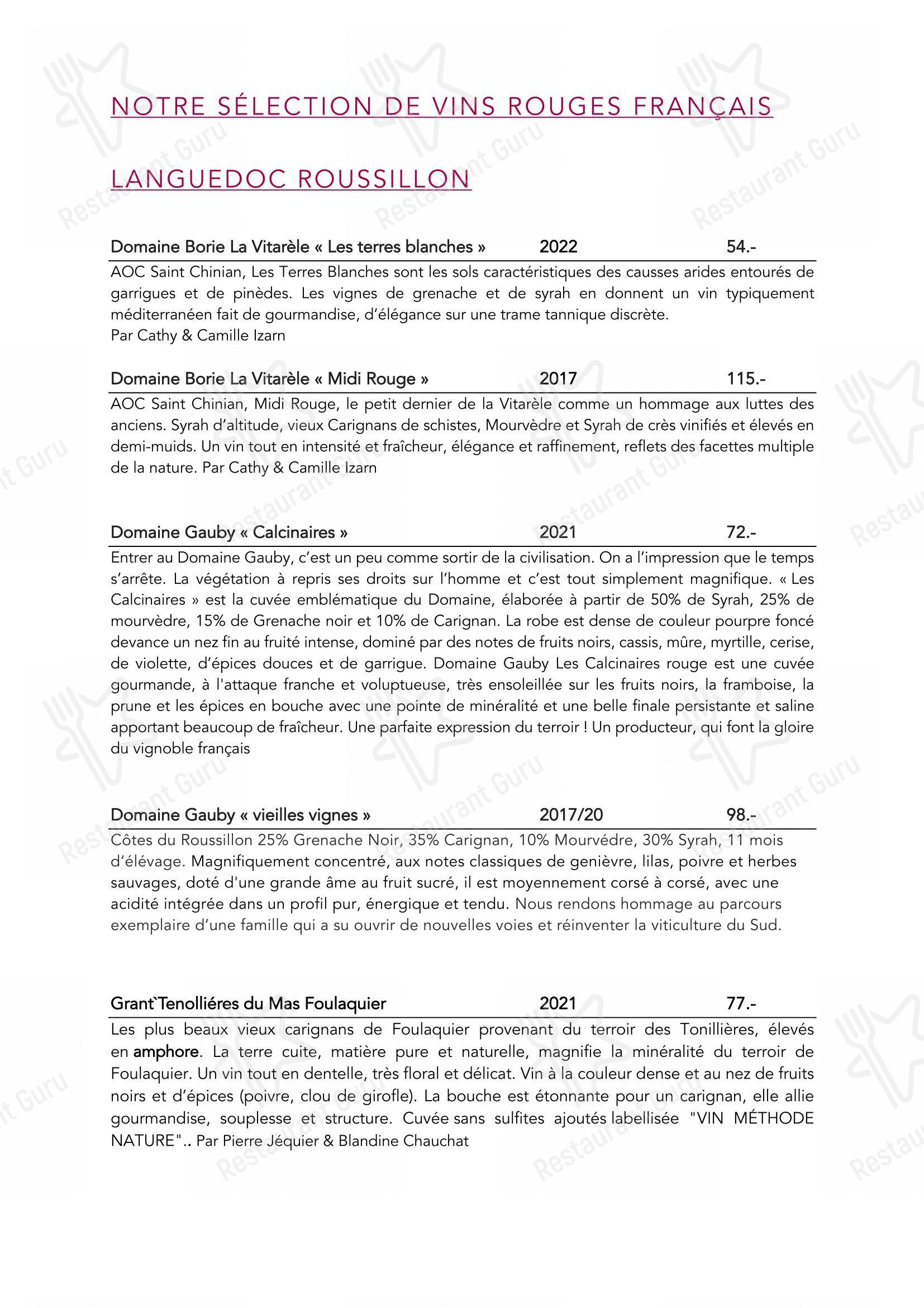 Menu di Restaurant Hôtel de Ville - Детское