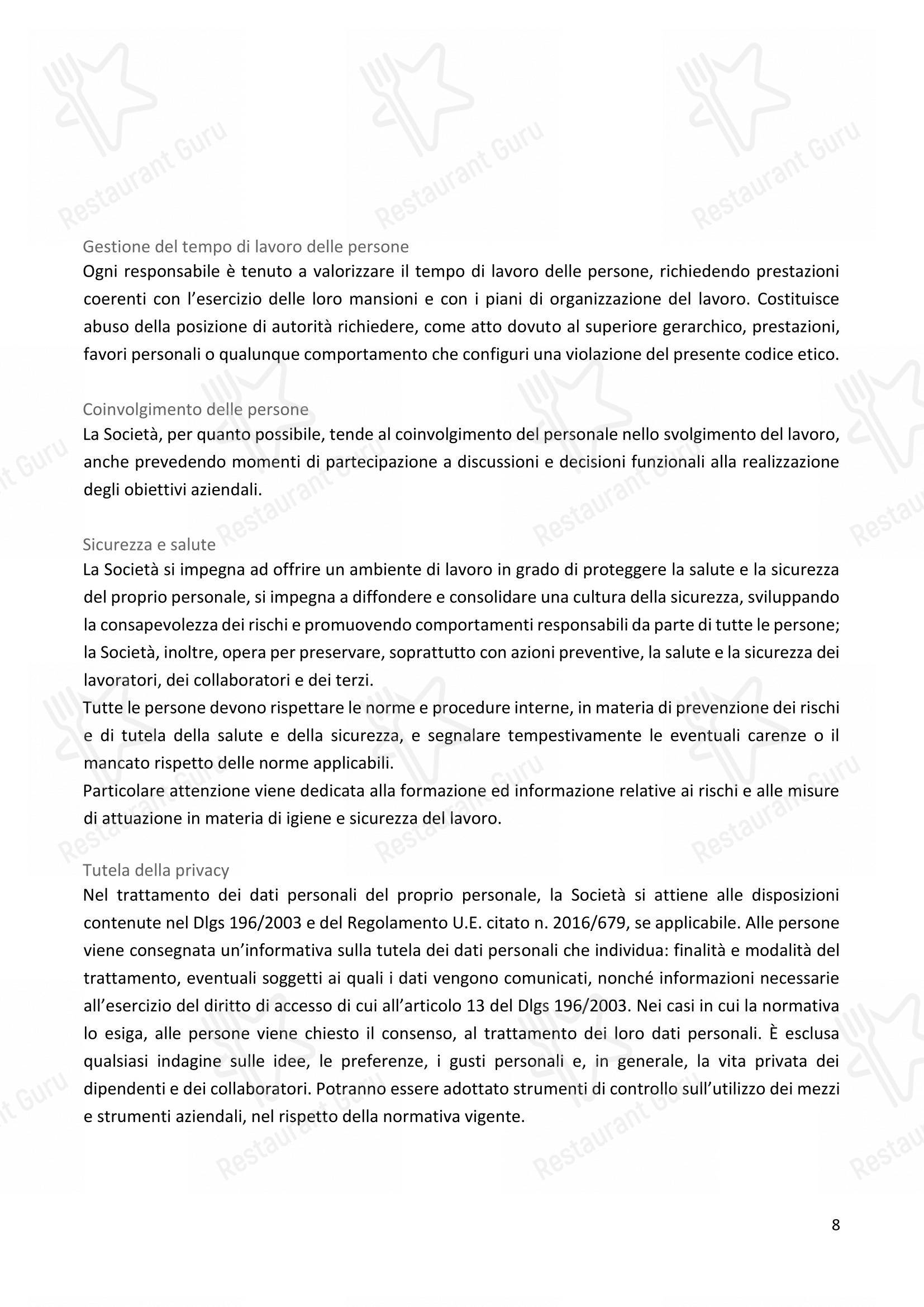 Takeaway Menu per I Carracci ristorante