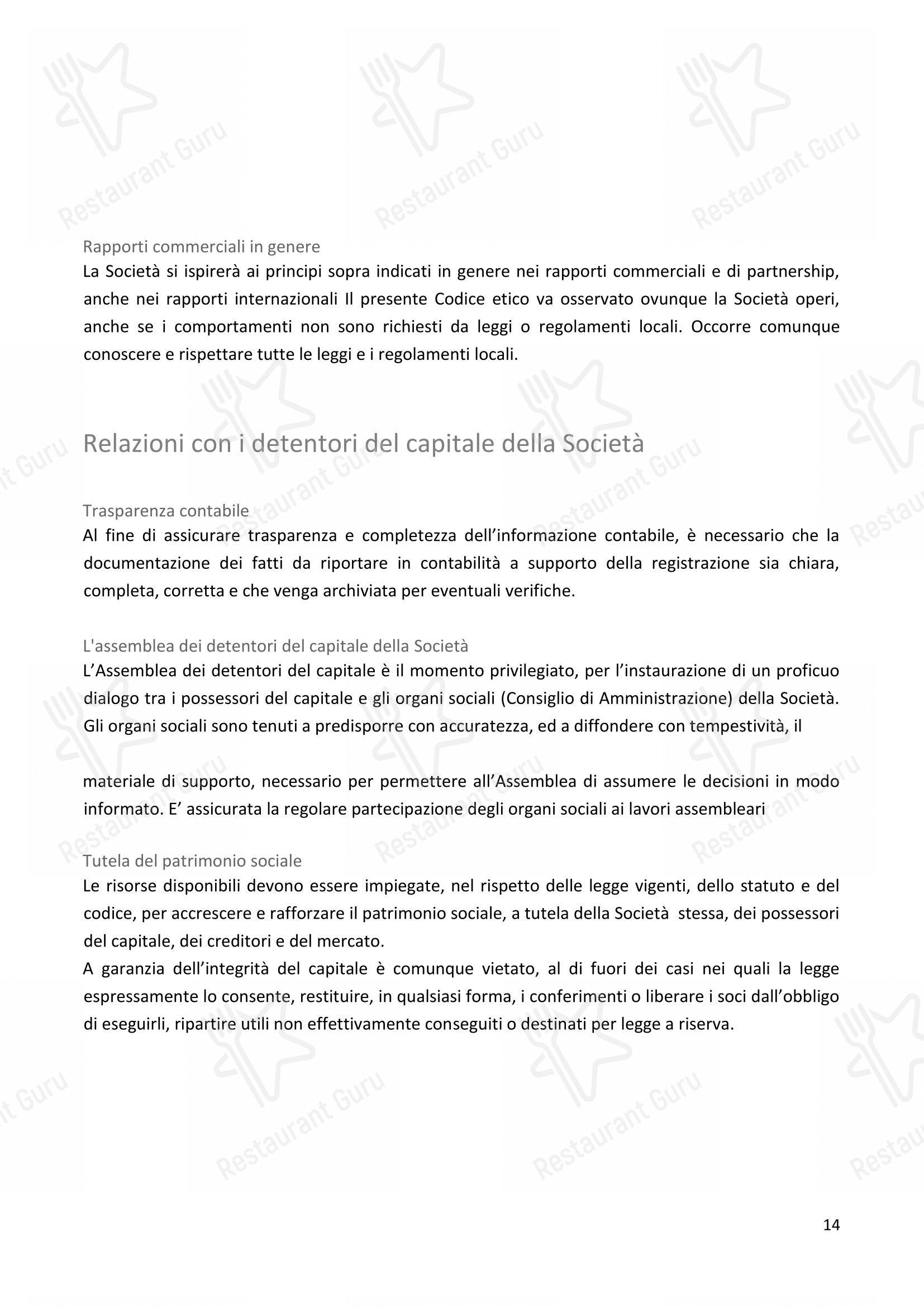Takeaway Menu per I Carracci in Bologna