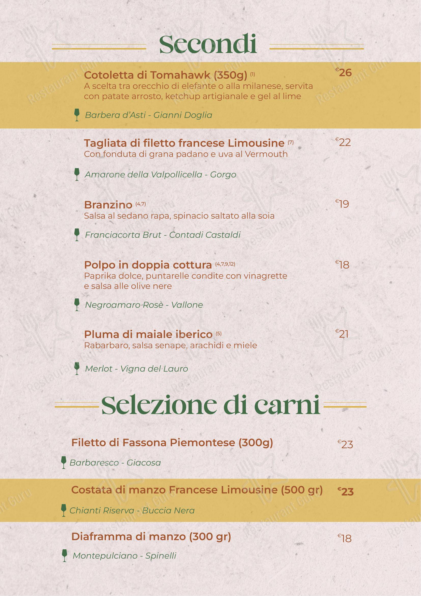 Menu per Il Giardino di San Genesio in San Genesio ed Uniti