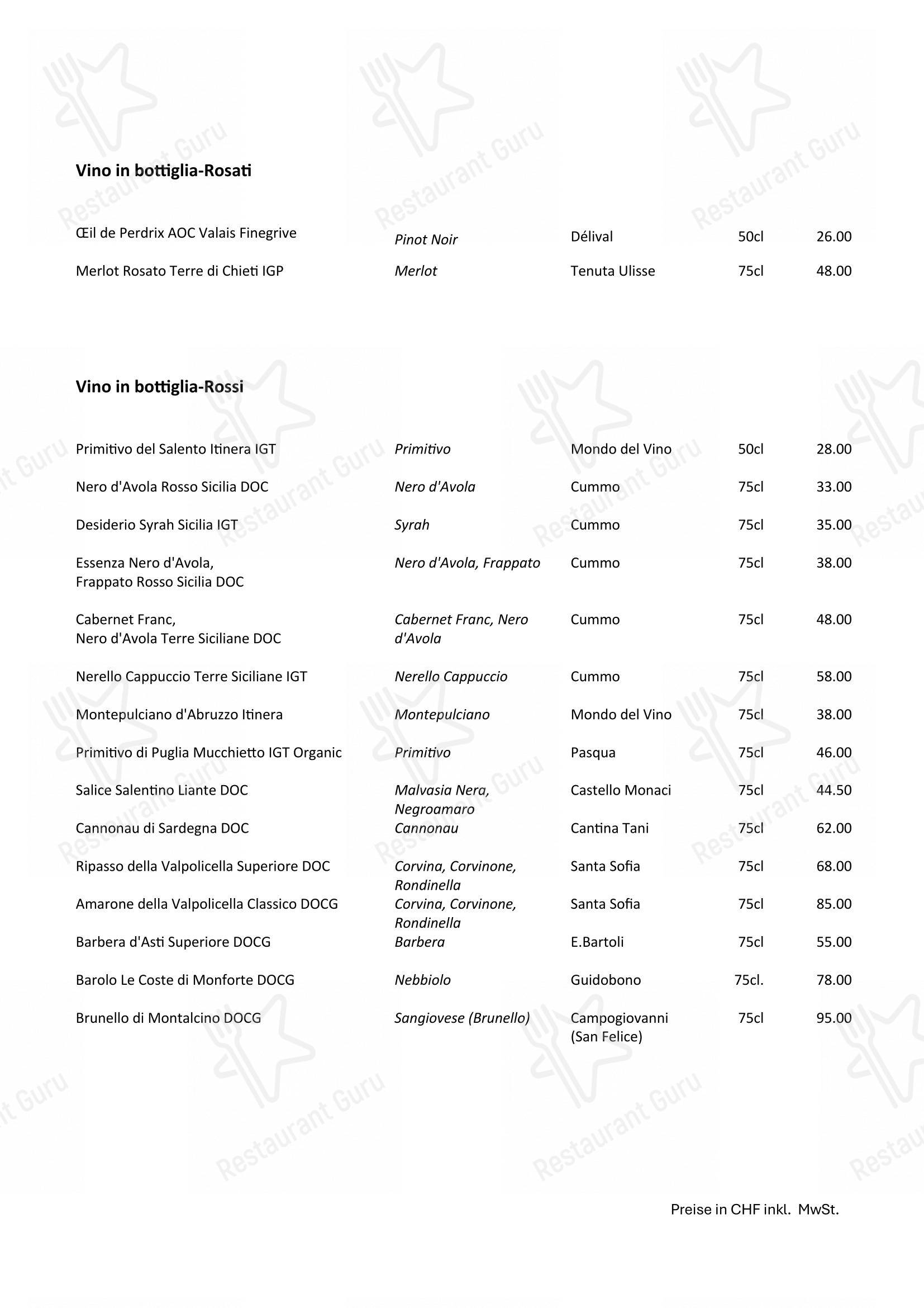 Ristorante - Pizzeria da Fabio Kafi Riggi in Riggisberg - Ночное меню