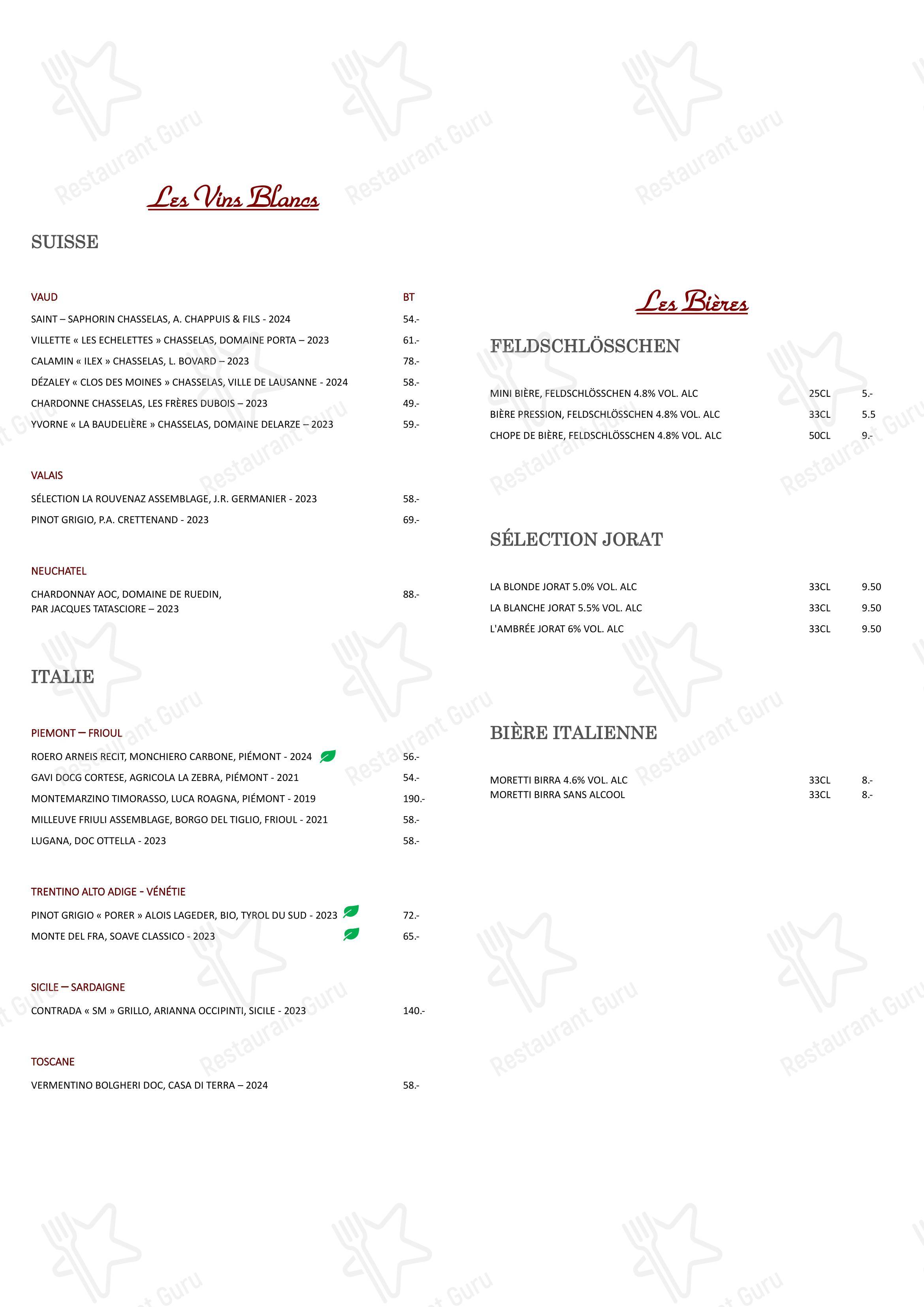 La Rouvenettaz (Jardin d'hiver) in Montreux - Основное меню