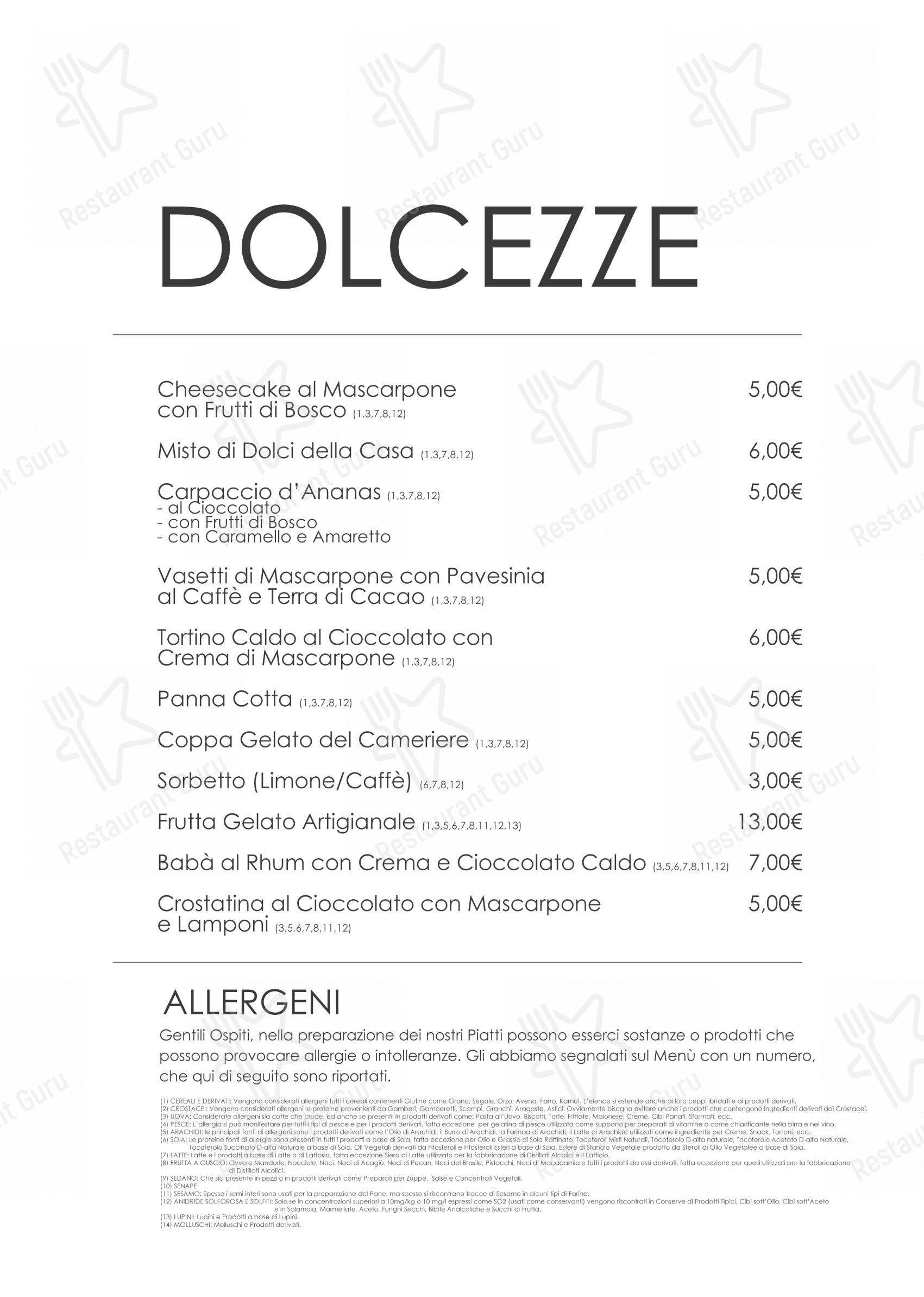 Nido del Corvo, Ristorante Vista Panoramica in Sassocorvaro - Menu