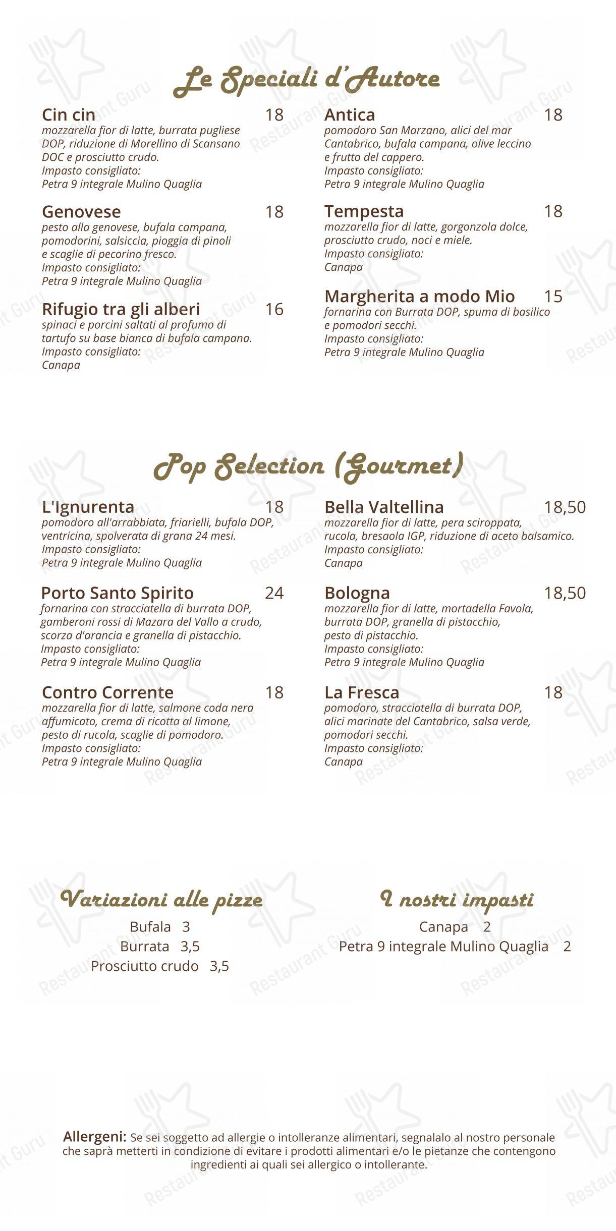 Menu di Prima O Poi - Menu