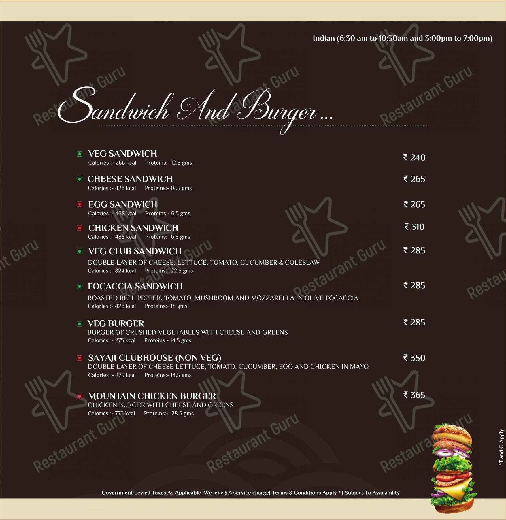 Menu for Portico Restaurant in Pune