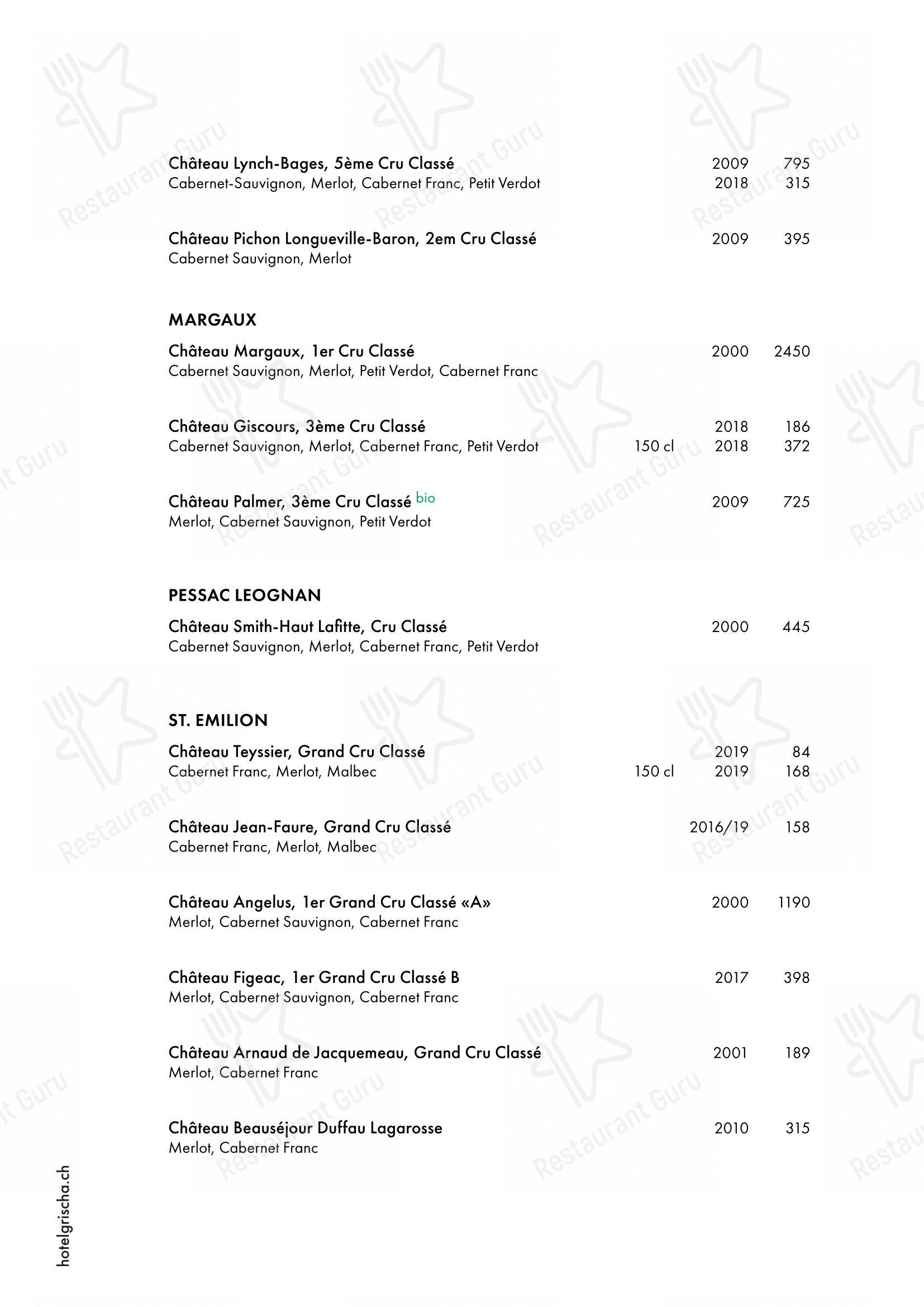 Menu bar per Pulsa Fonduestube in Davos