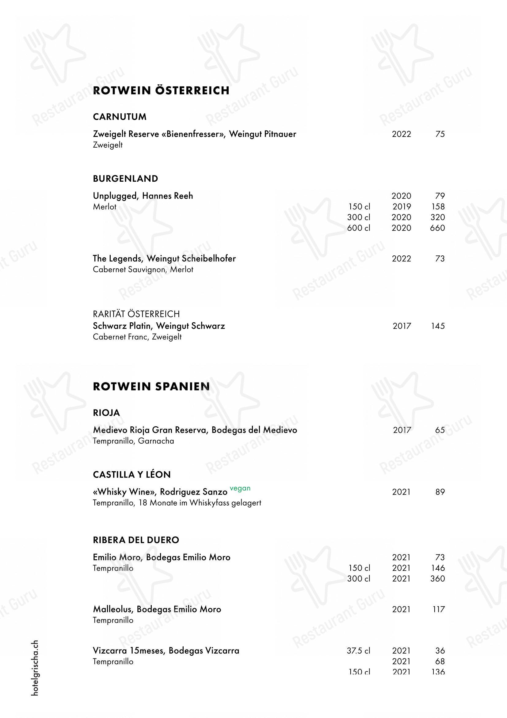 Menu bar per Pulsa Fonduestube pub & bar