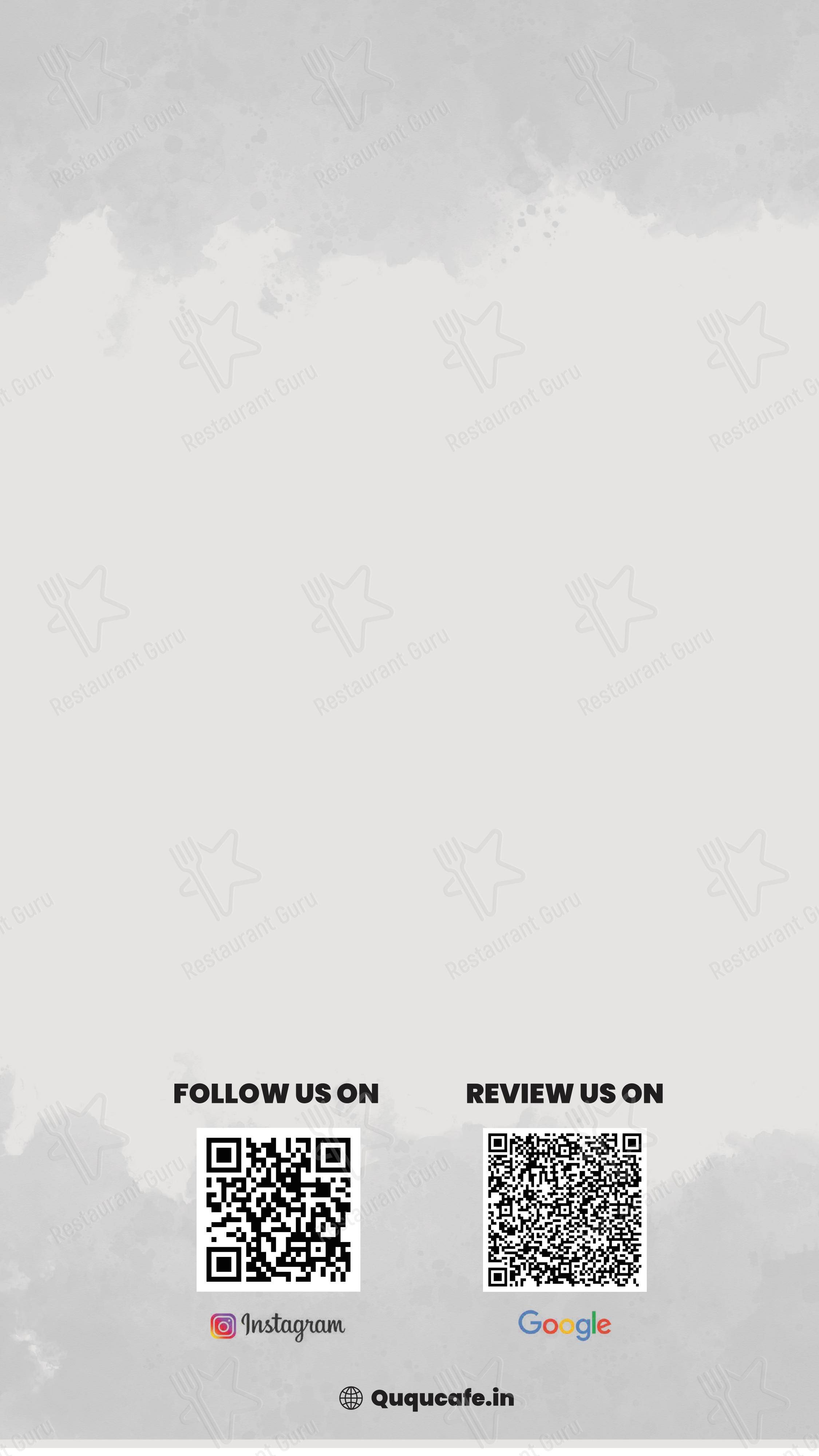 Menu for the Ququ Cafe cafe