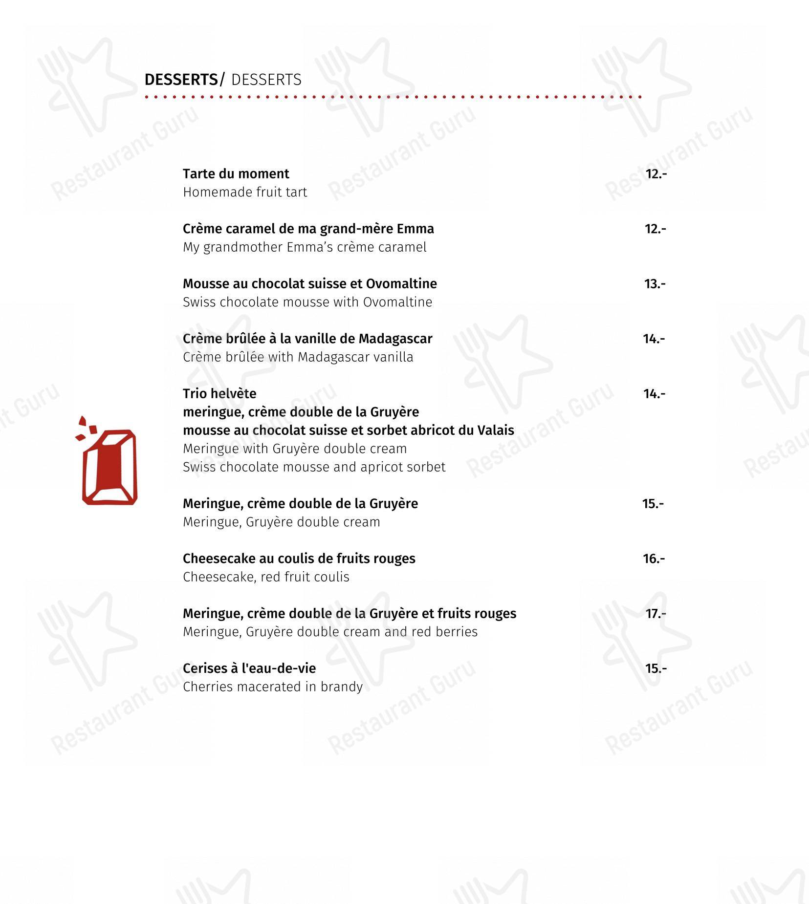 Menu per Restaurant Les Armures ristorante