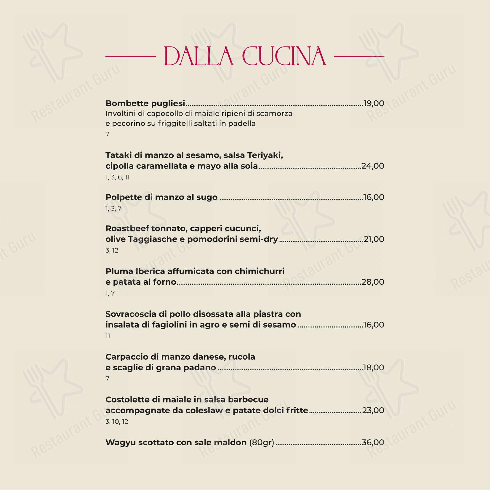 Menu per Ristorante Carnosa Roma Prati ristorante con griglia
