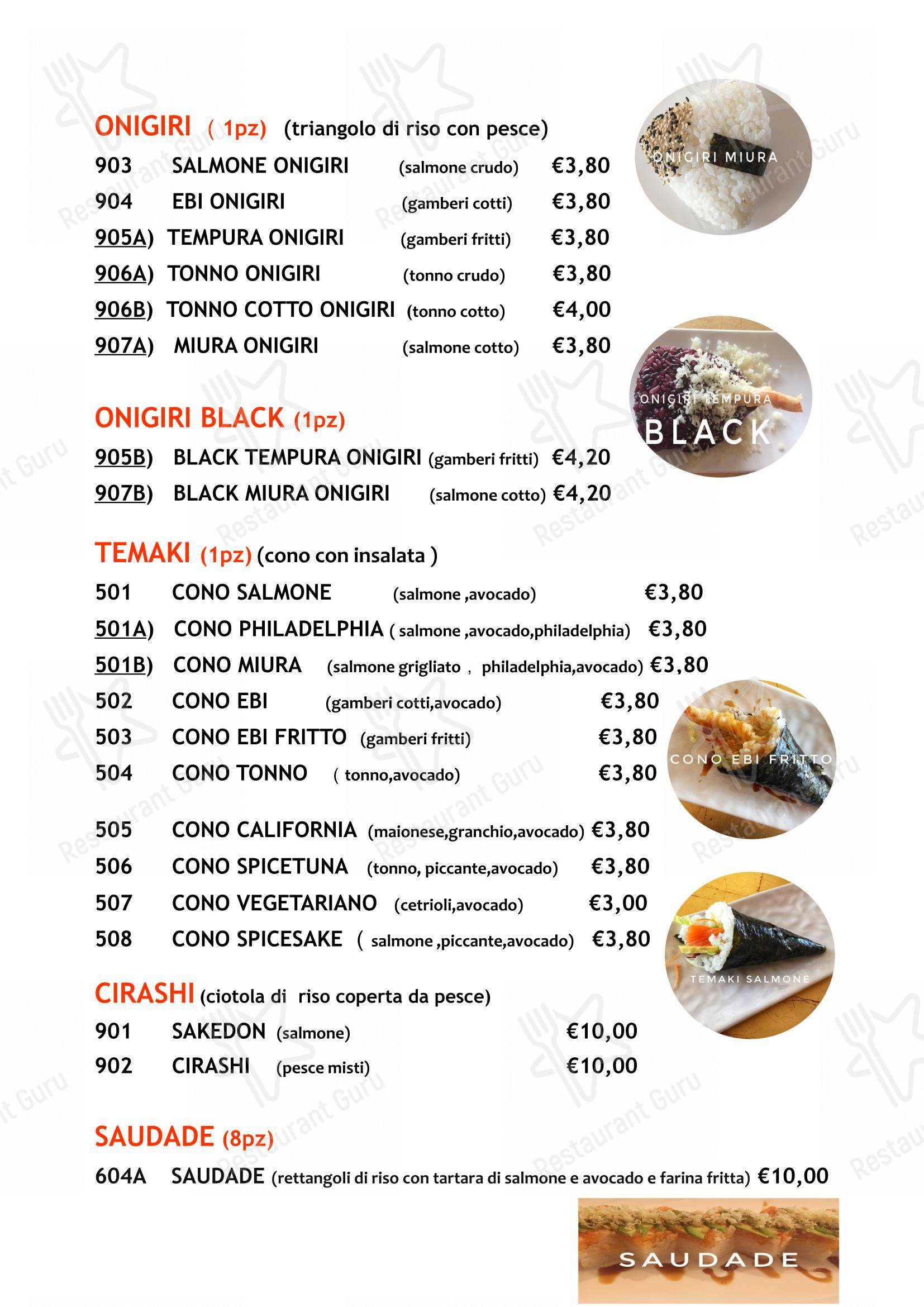 Menu di Ristorante Ginger - Menu