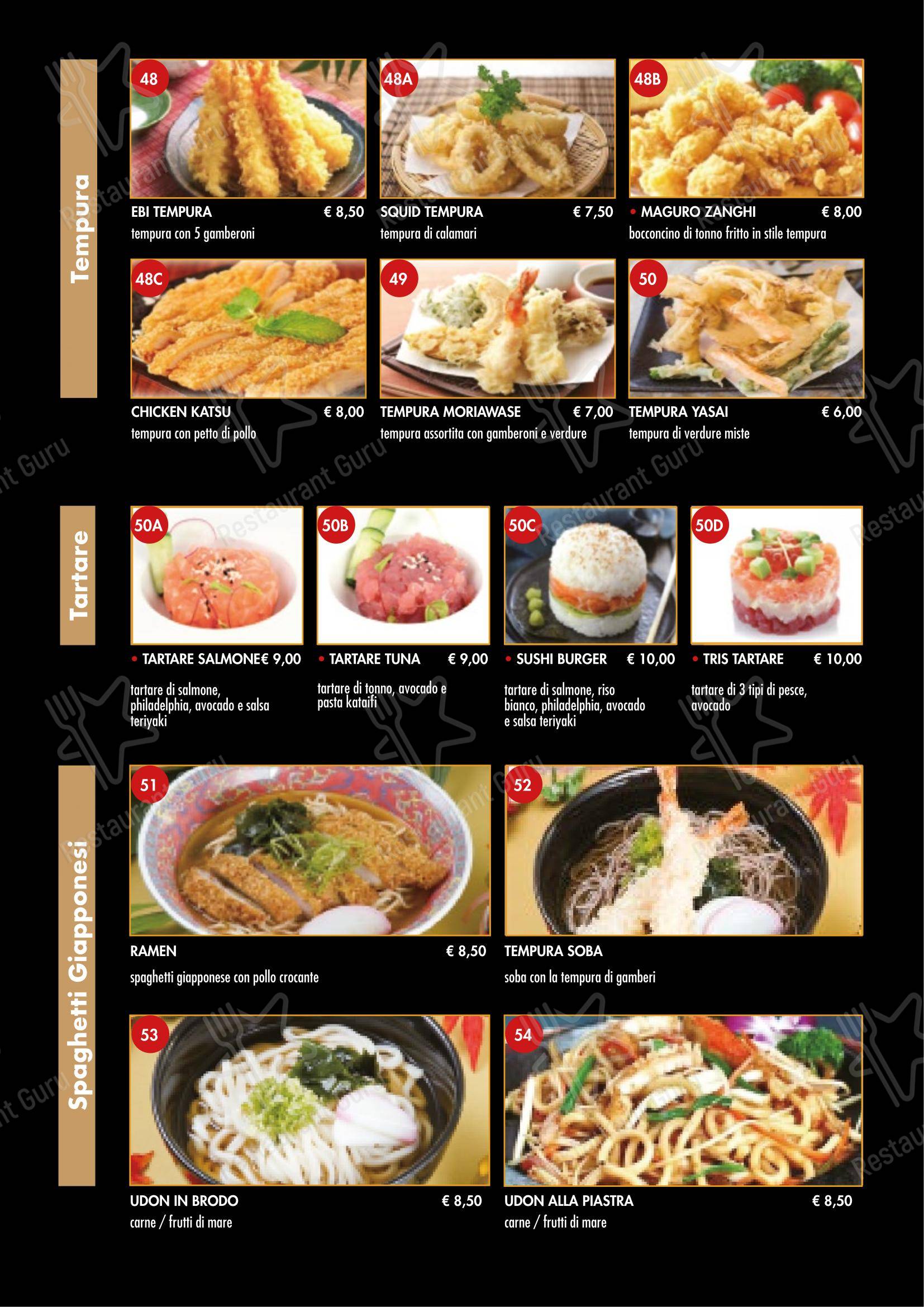 Menu per Ristorante Hong Yun ristorante