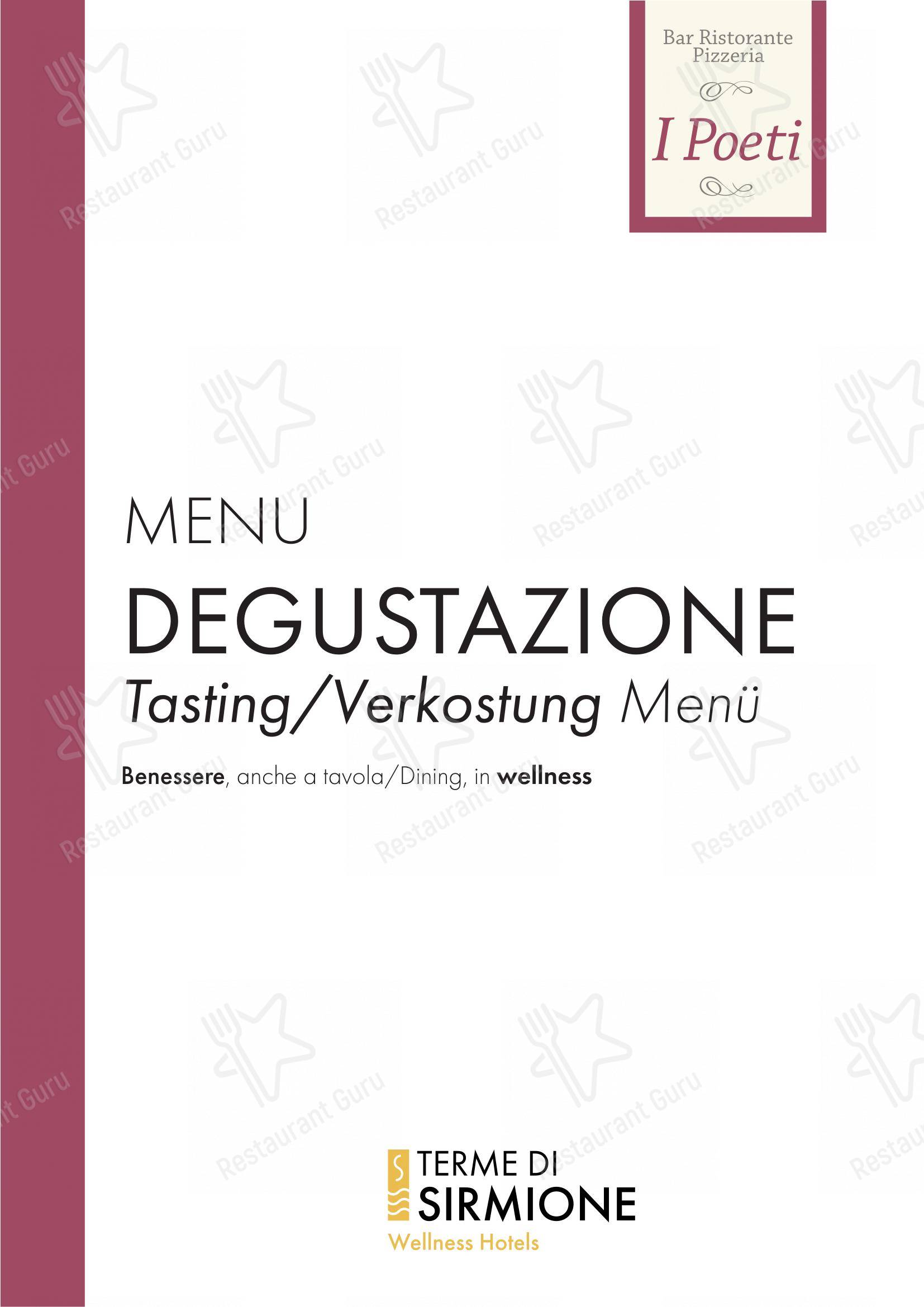 菜单 per Ristorante I Poeti ristorante