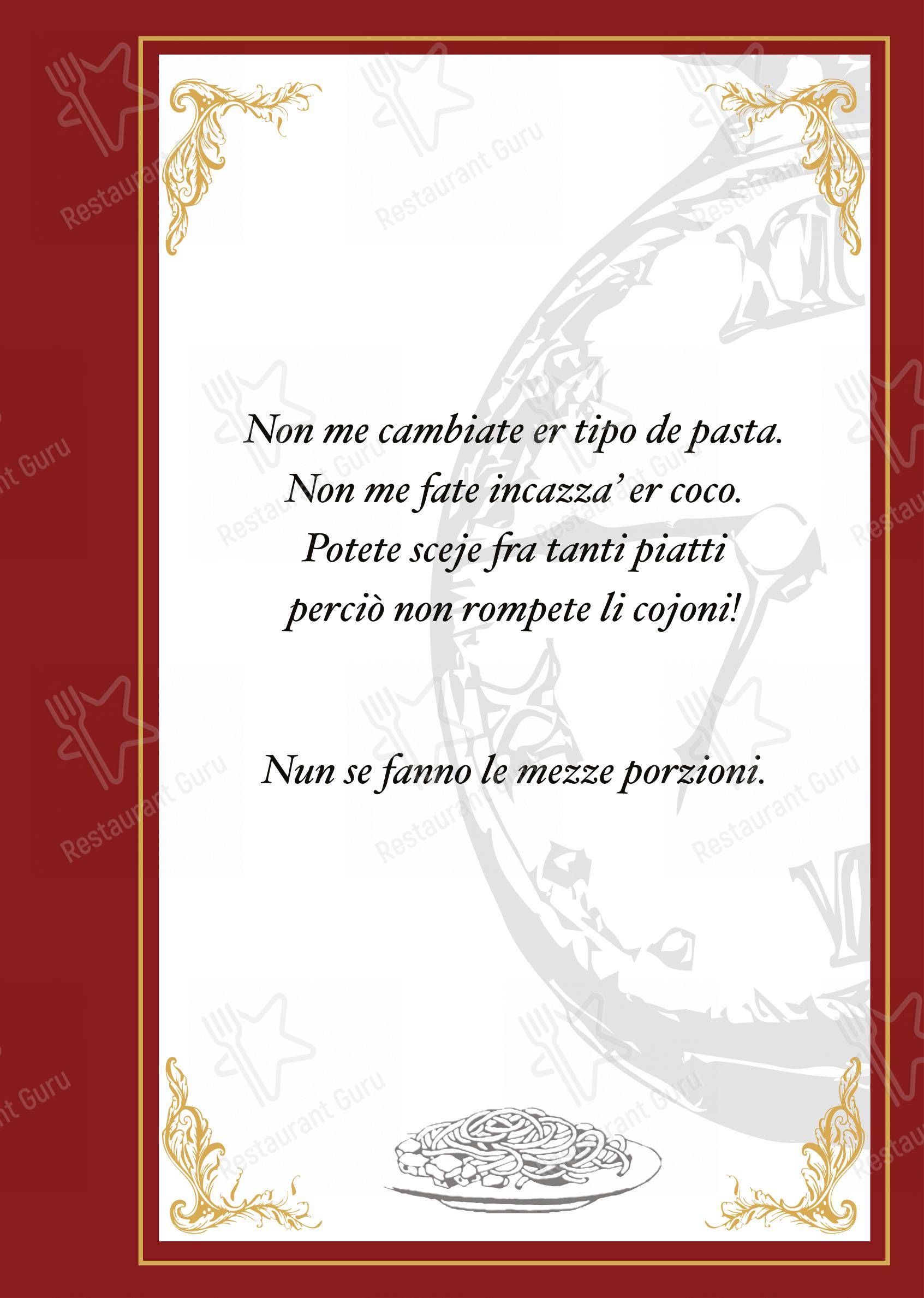 Menu di Ristorante La Villetta dal 1940 - Menu
