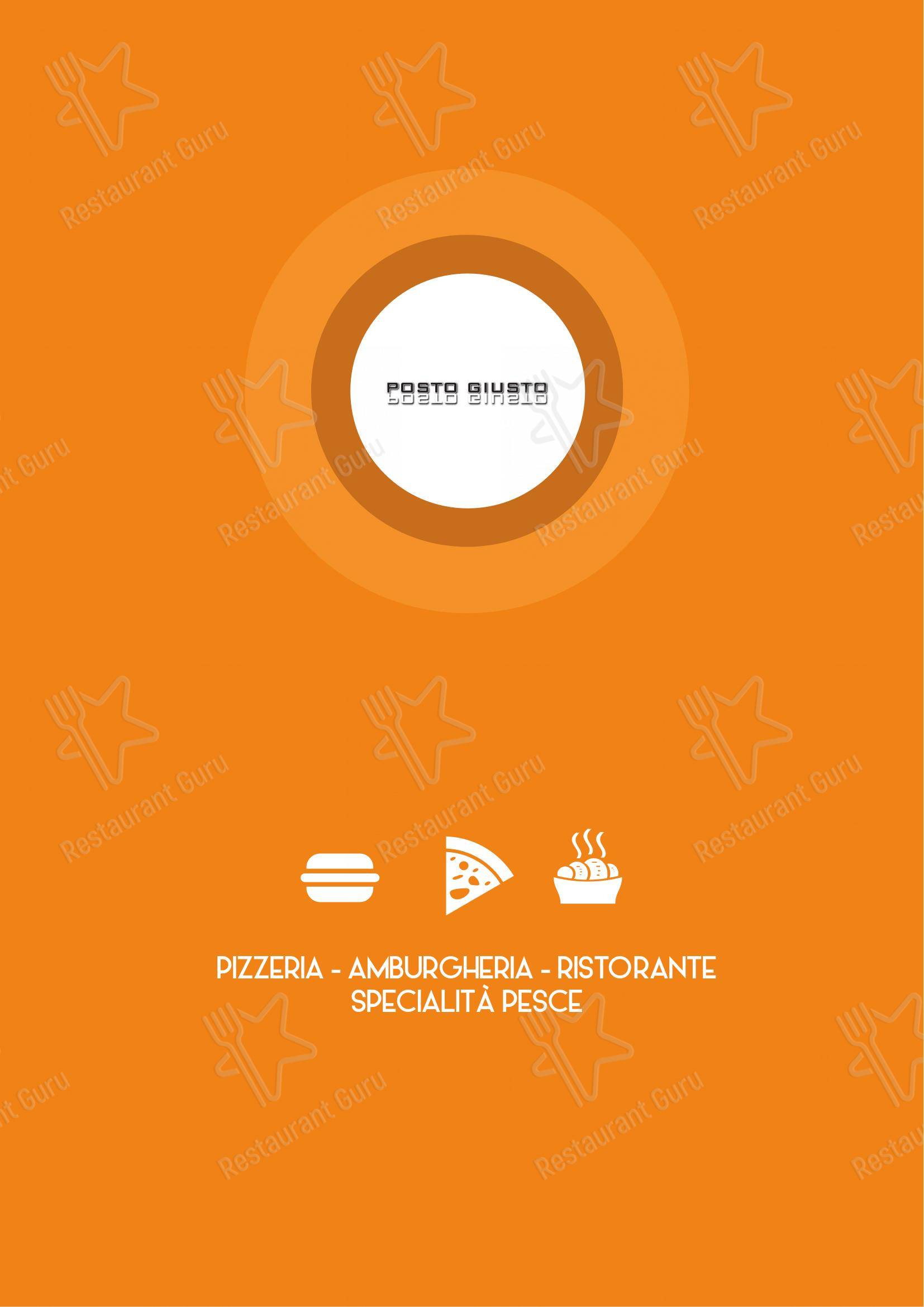 Menu bar per Pizzeria Posto Giusto pizzeria
