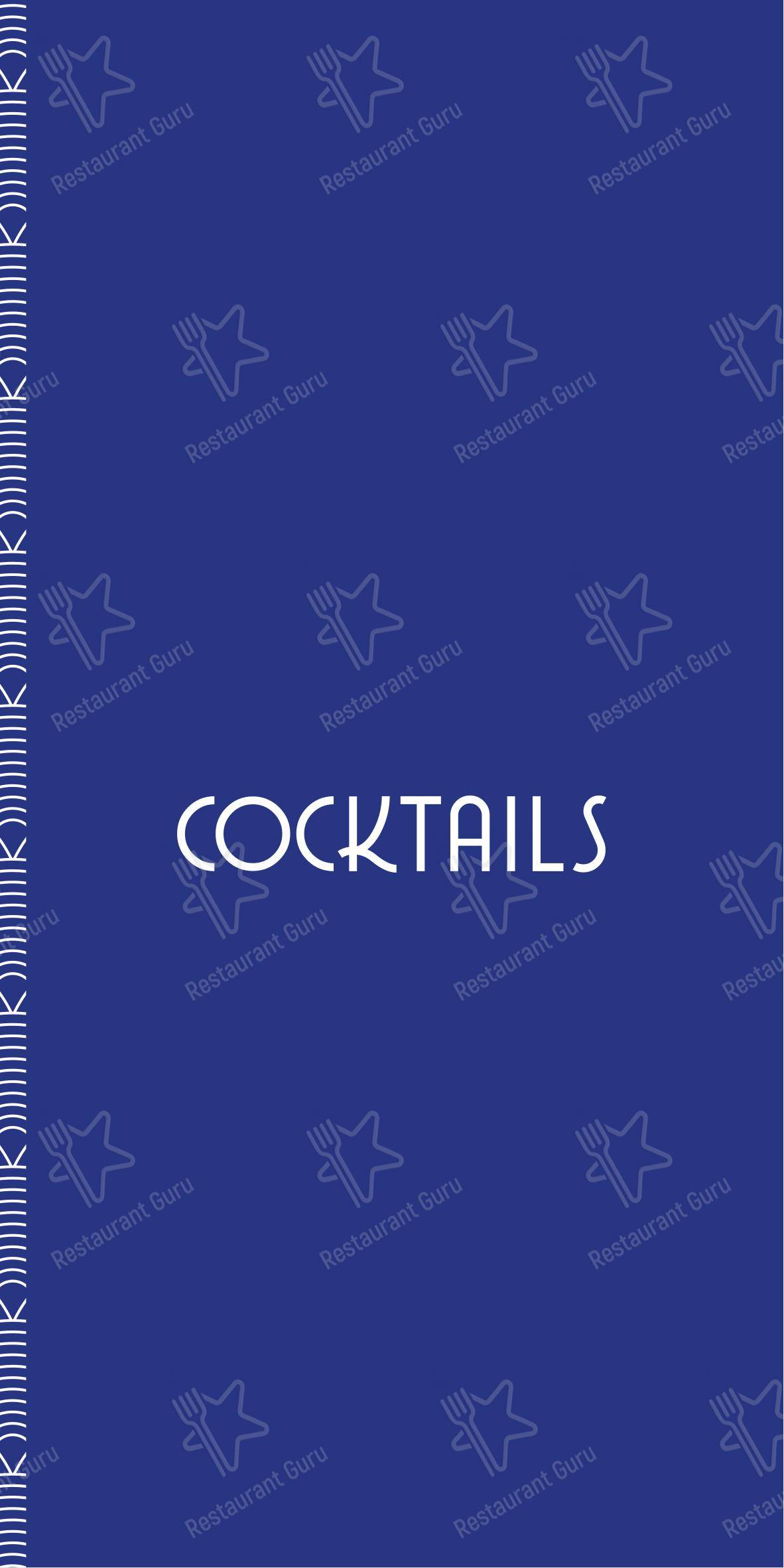 Menu bar pour Shoko Lounge dans Rabat