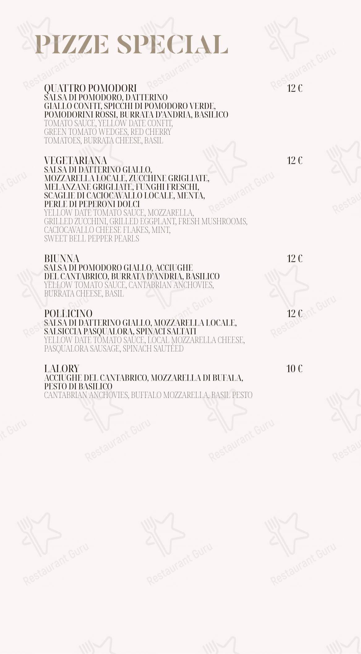 Menu per Salvinius ristorante