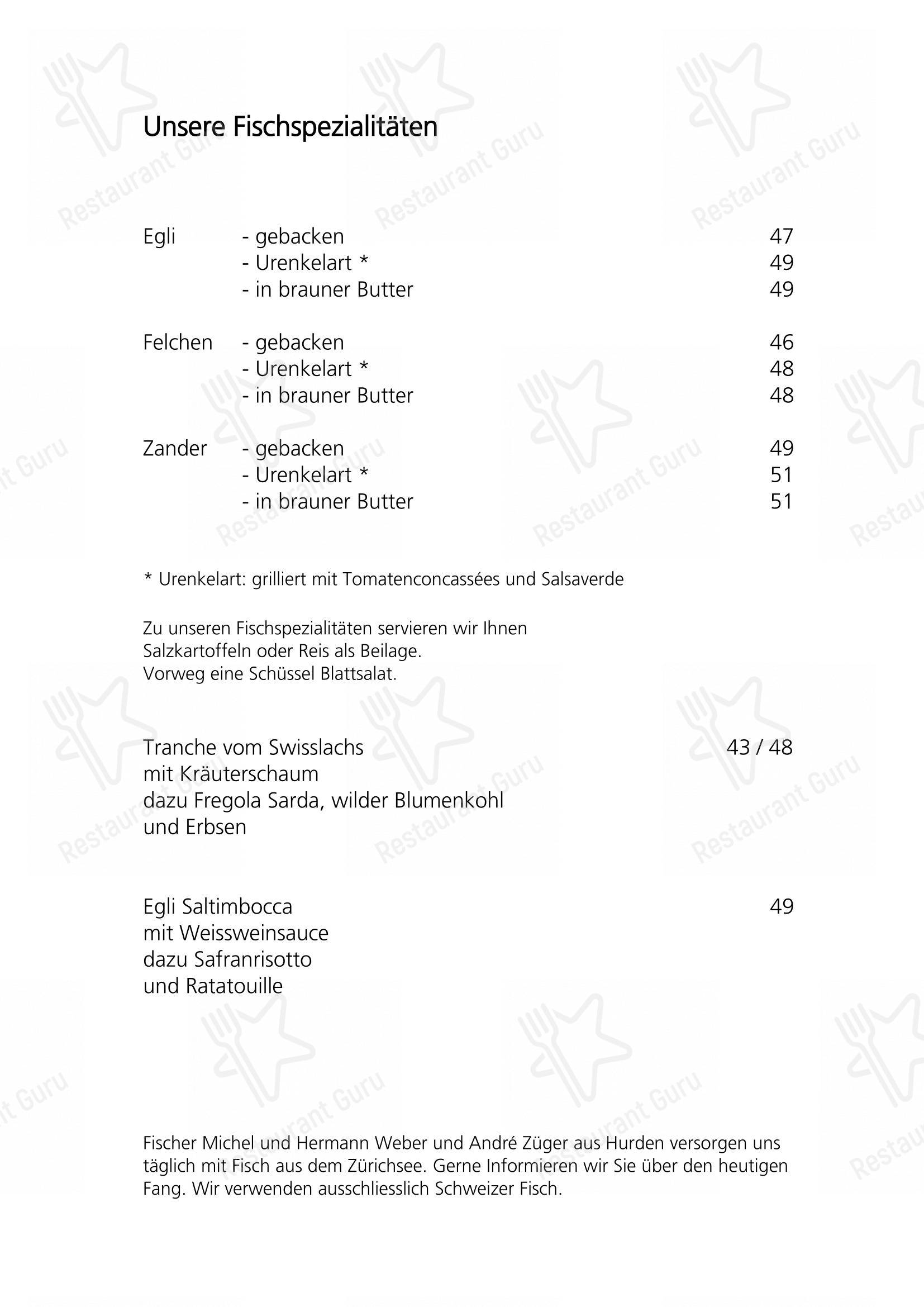 菜单 per Seerose Bar - Freienbach in Freienbach