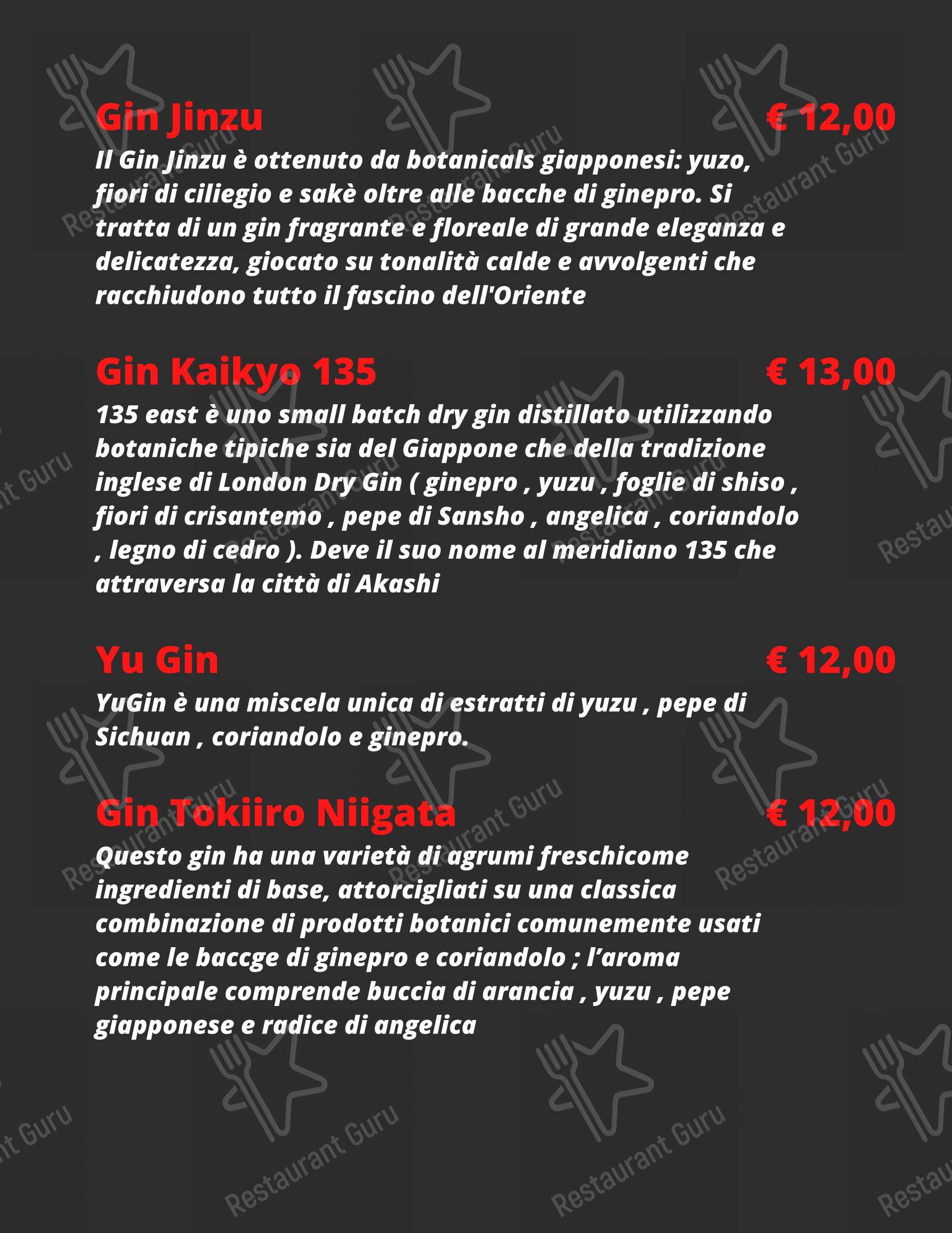 Menu di Shake Cocktail & Wine Bar - Коктейльная карта