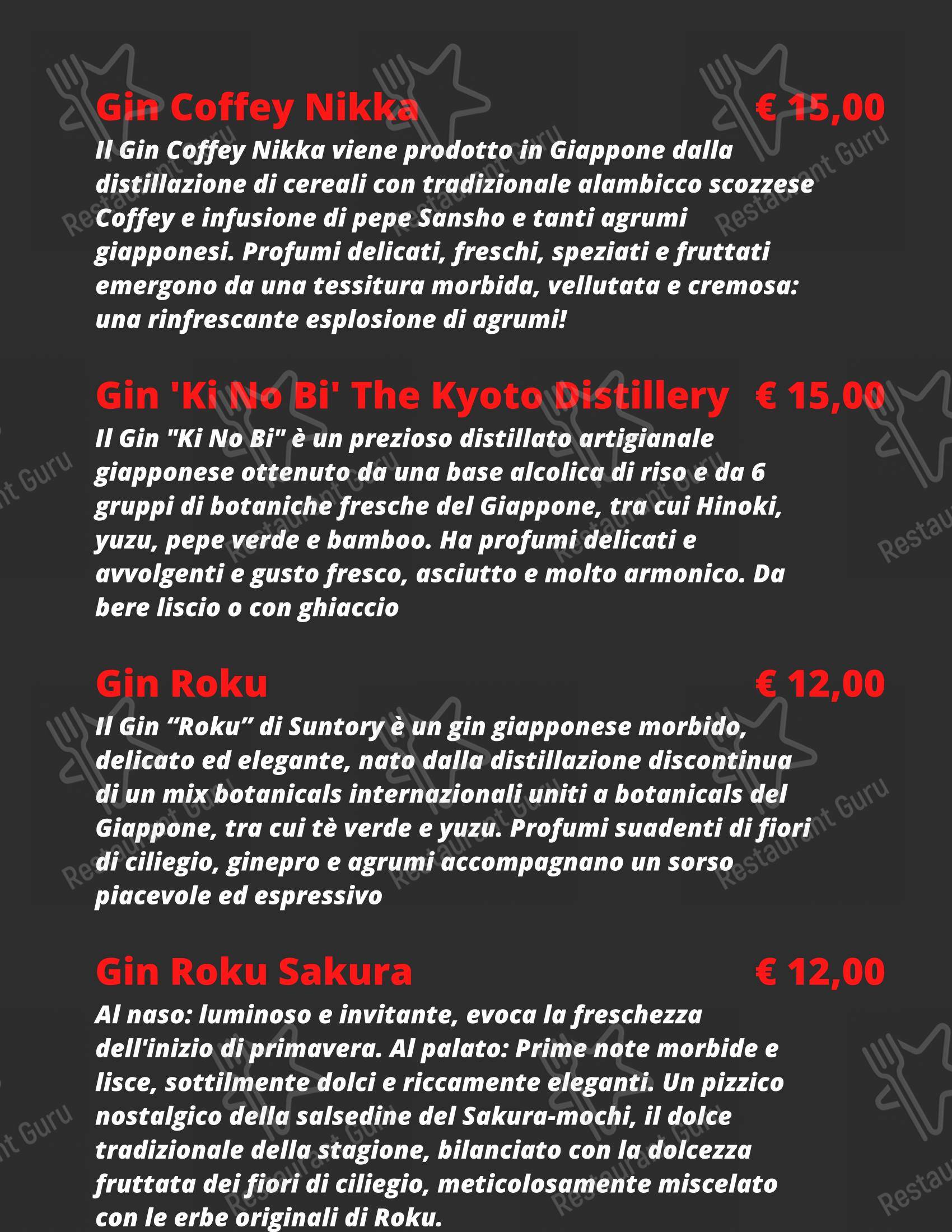 Shake Cocktail & Wine Bar in Rovellasca - Коктейльная карта
