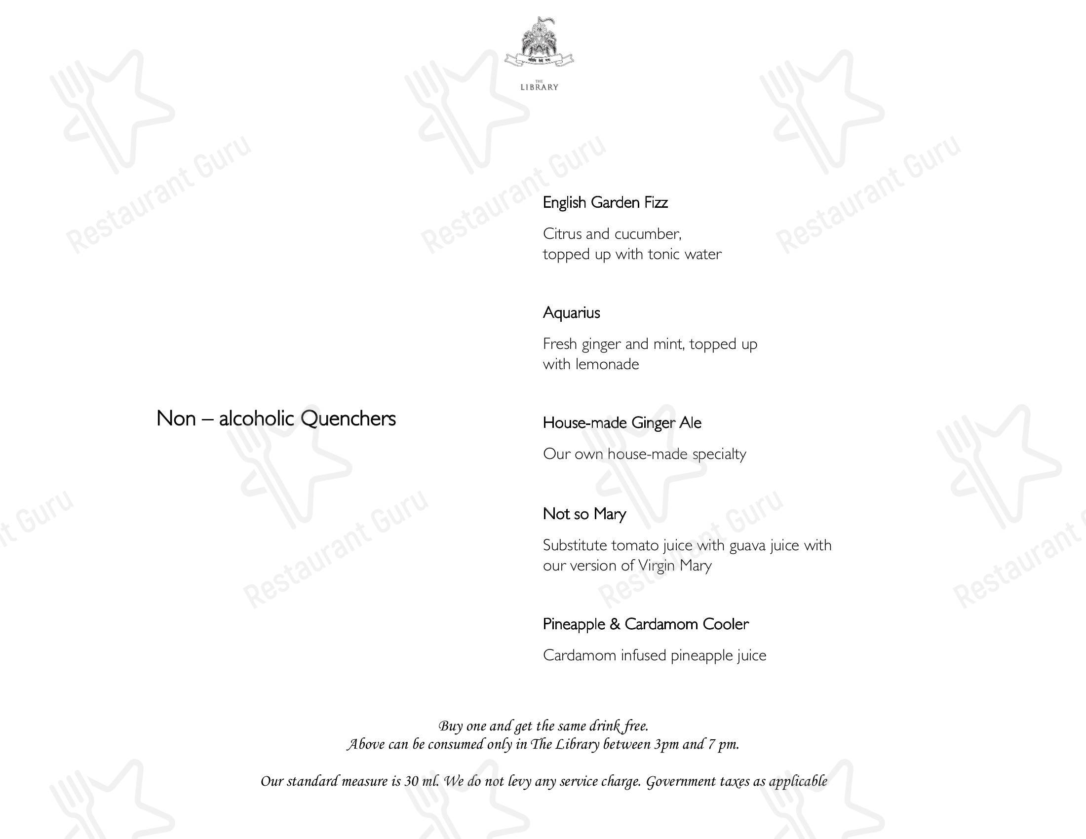 Sheesh Mahal in Udaipur - 菜单