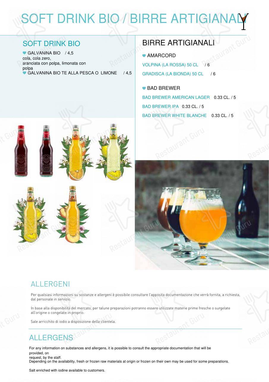 Menu di SkyBar Sea View Riccione - Menu