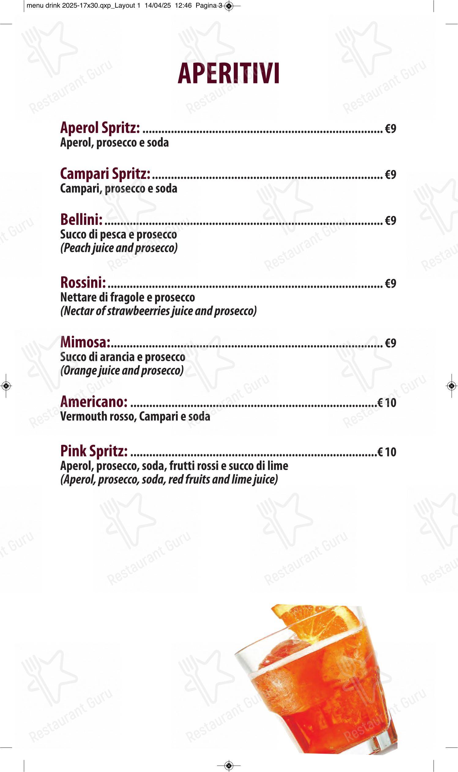 Menu di The Bramble Bar & Kitchen - Menu bar