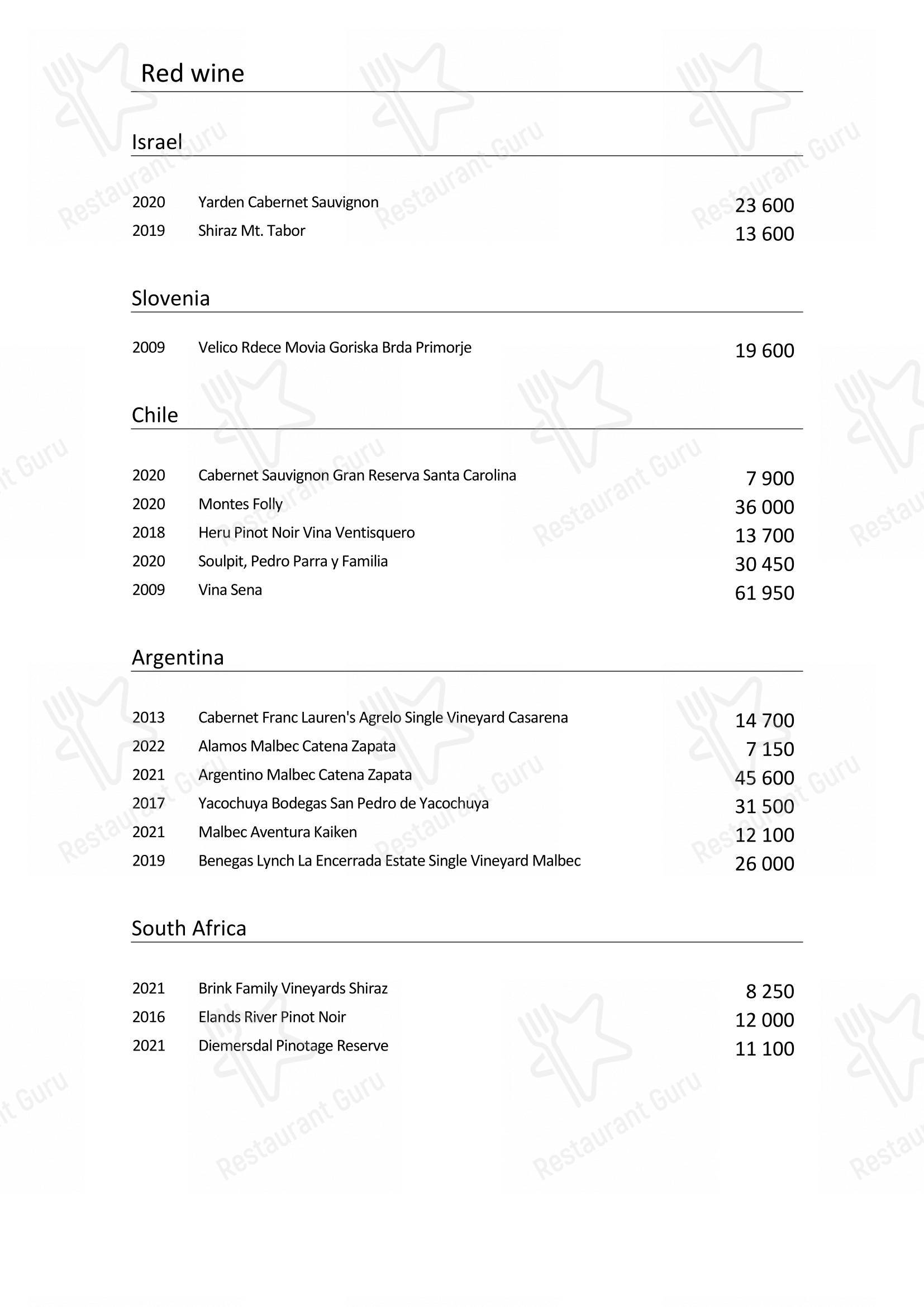 Takeaway Menu pour Turandot dans Moscou