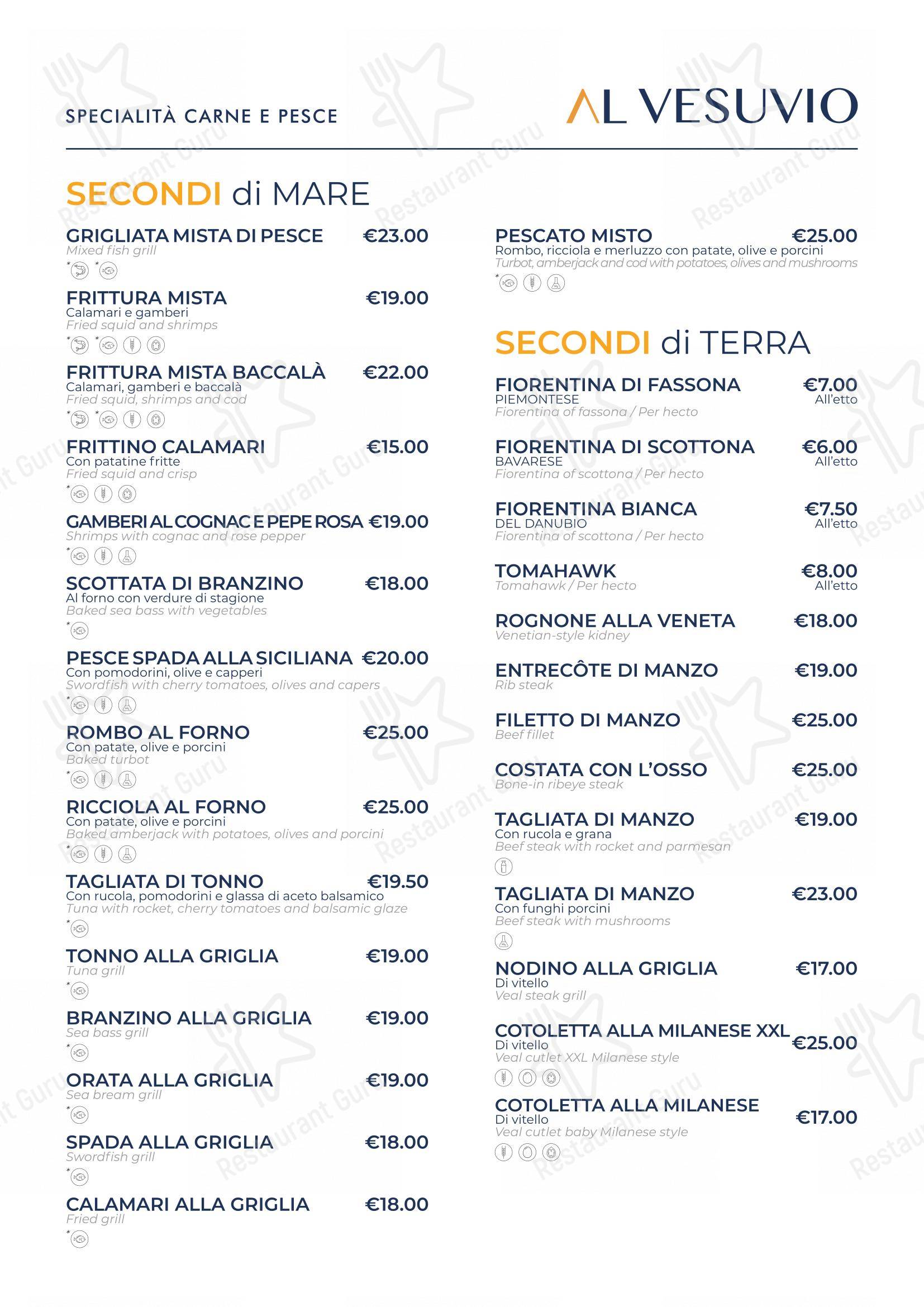 Menu bar per Vesuviosesto dal 1961 pizzeria
