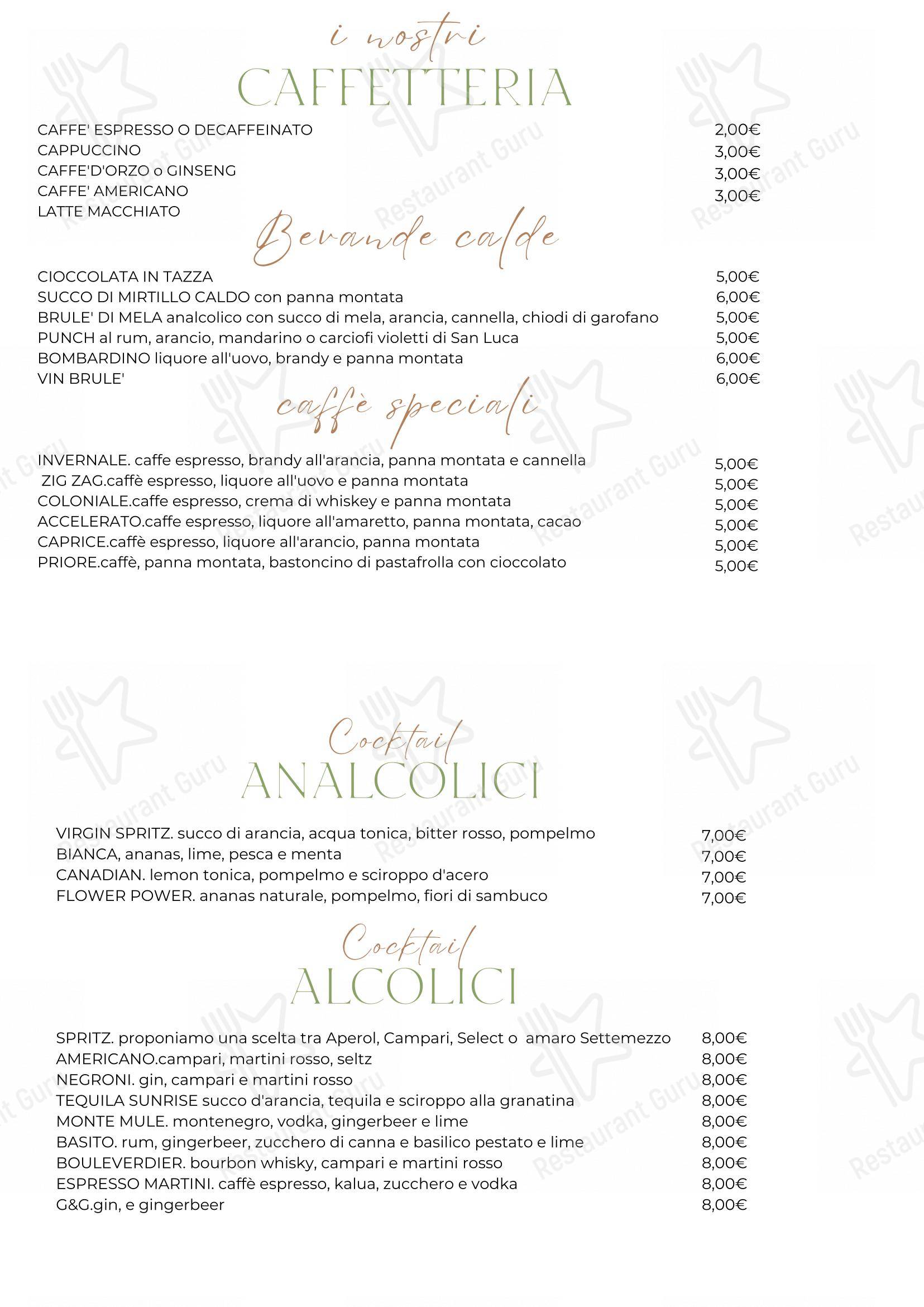 菜单 per Vito a San Luca in Bologna