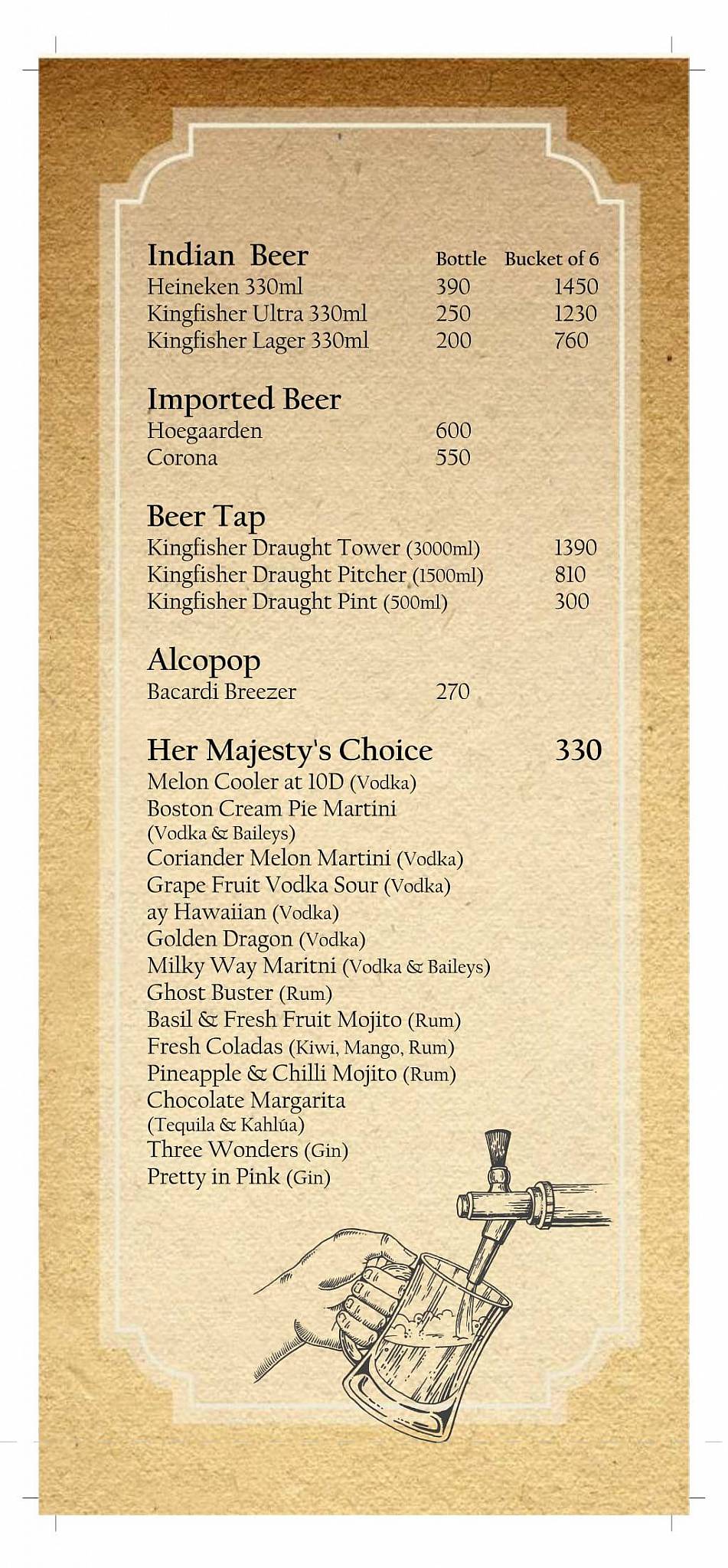 10 Downing Street menu