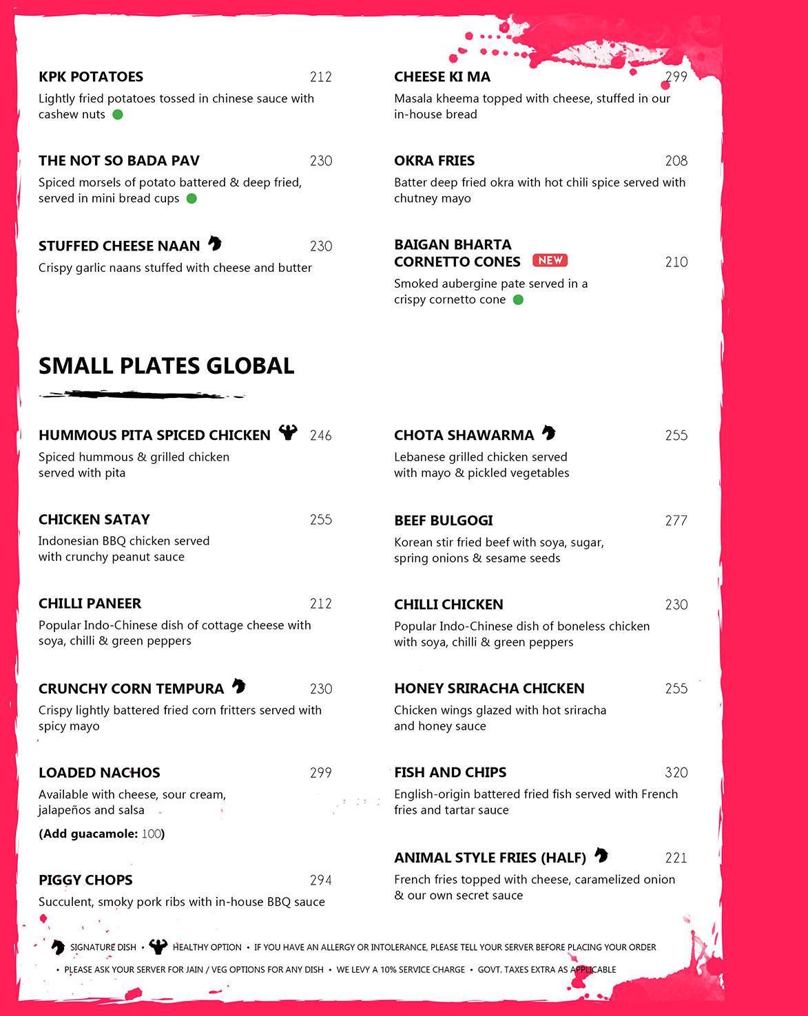 145 menu