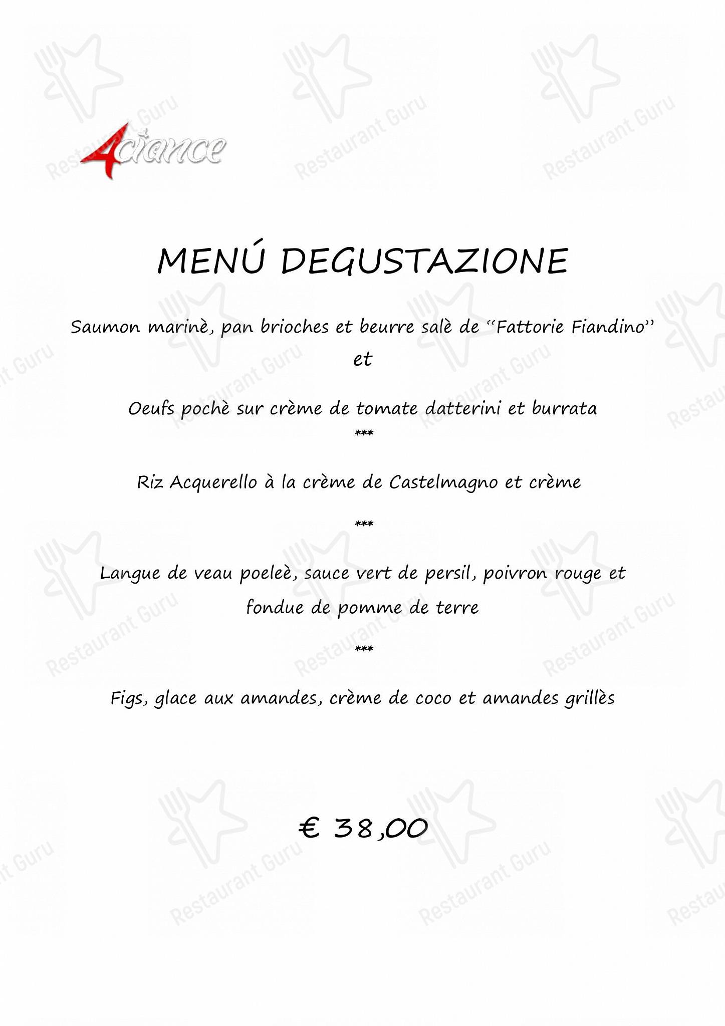 Menu di 4 Ciance - Breakfast Menu