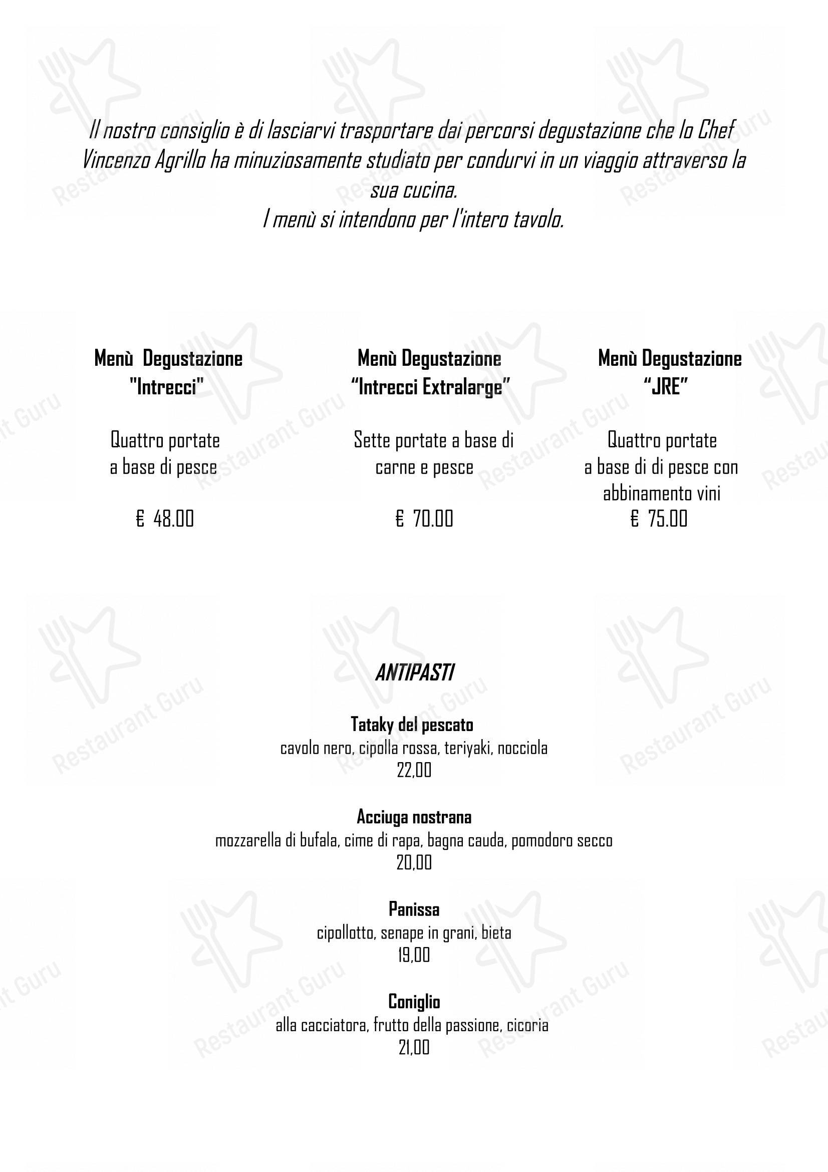 Menu di A Grillo Restaurant & Wine - Menu