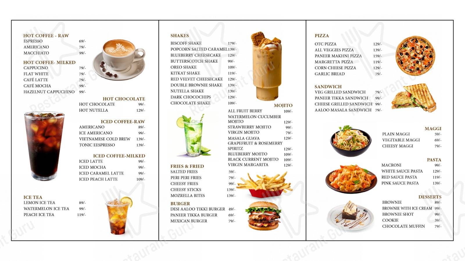 Check out the menu for ABCD (A' Brasserie Cafe' Door)