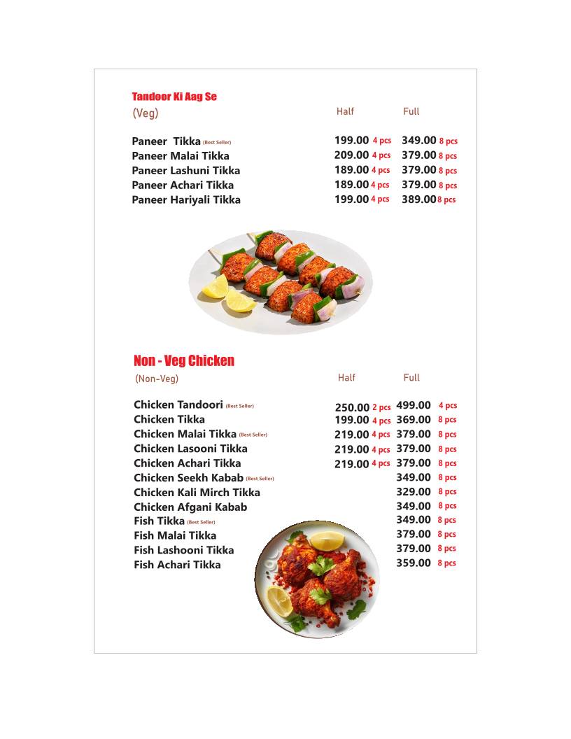 ALPHA BIRYANI HOUSE menu