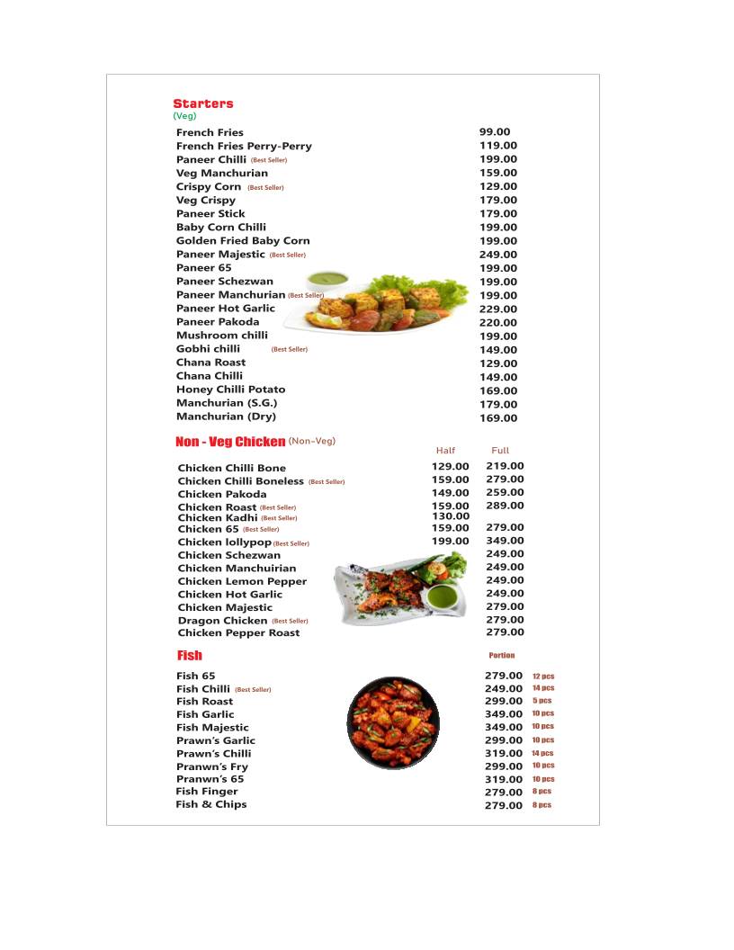 ALPHA BIRYANI HOUSE menu