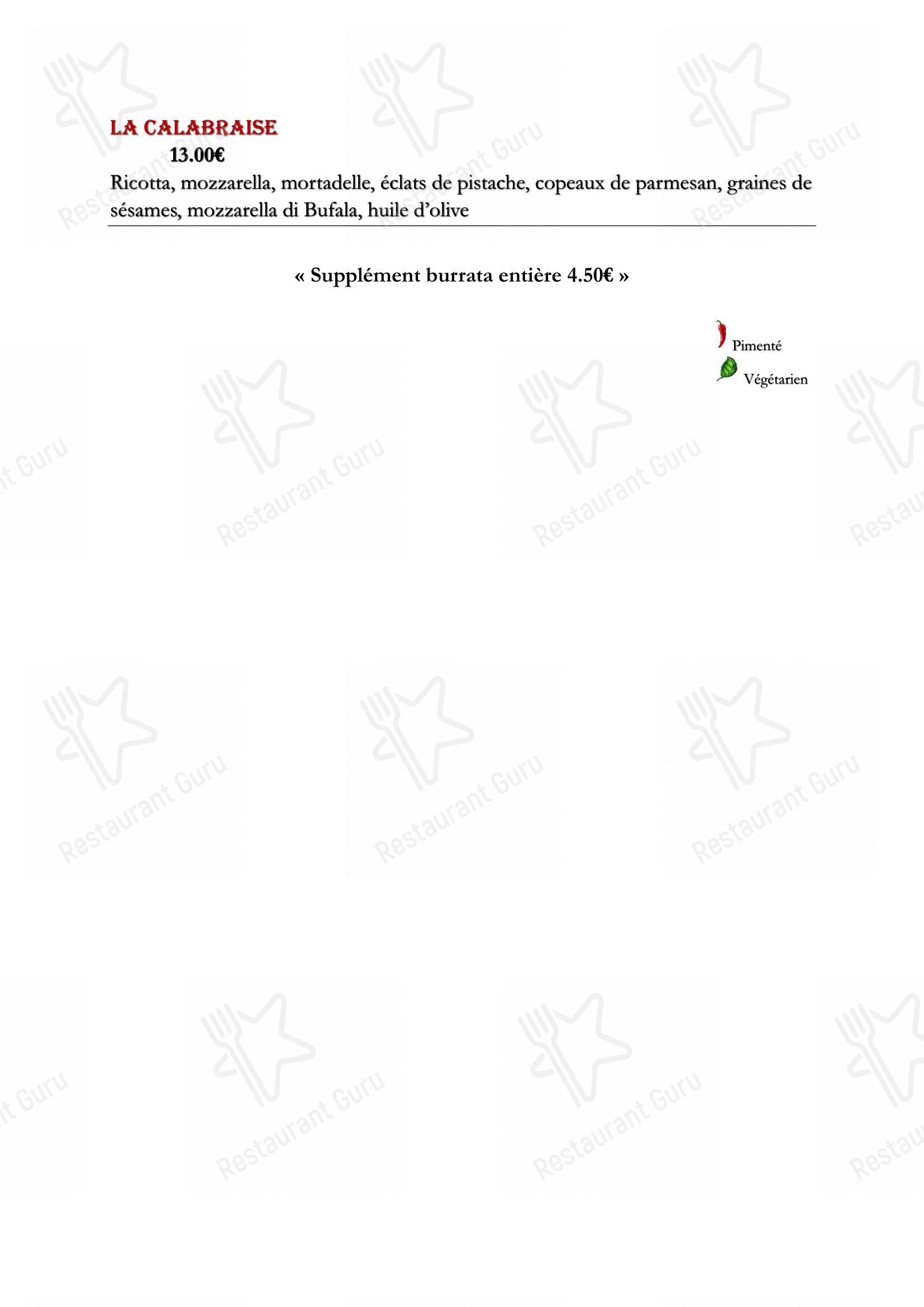 Menu pour AUTENTICA PIZZA - Menu