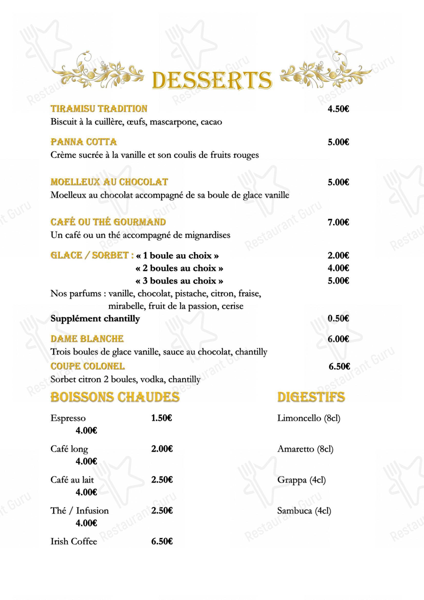 Menu pour AUTENTICA PIZZA - Menu