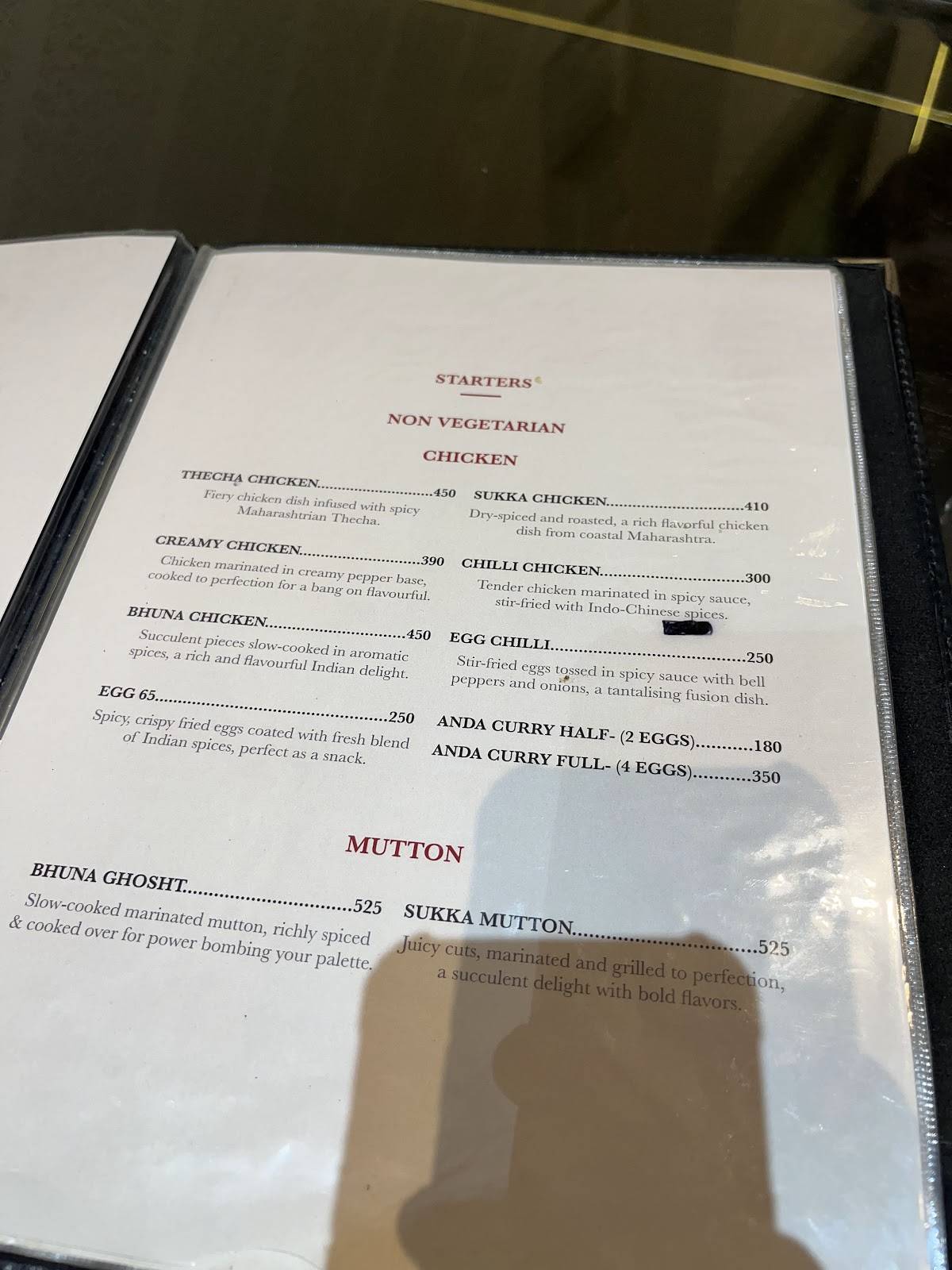Aai's Kitchen menu