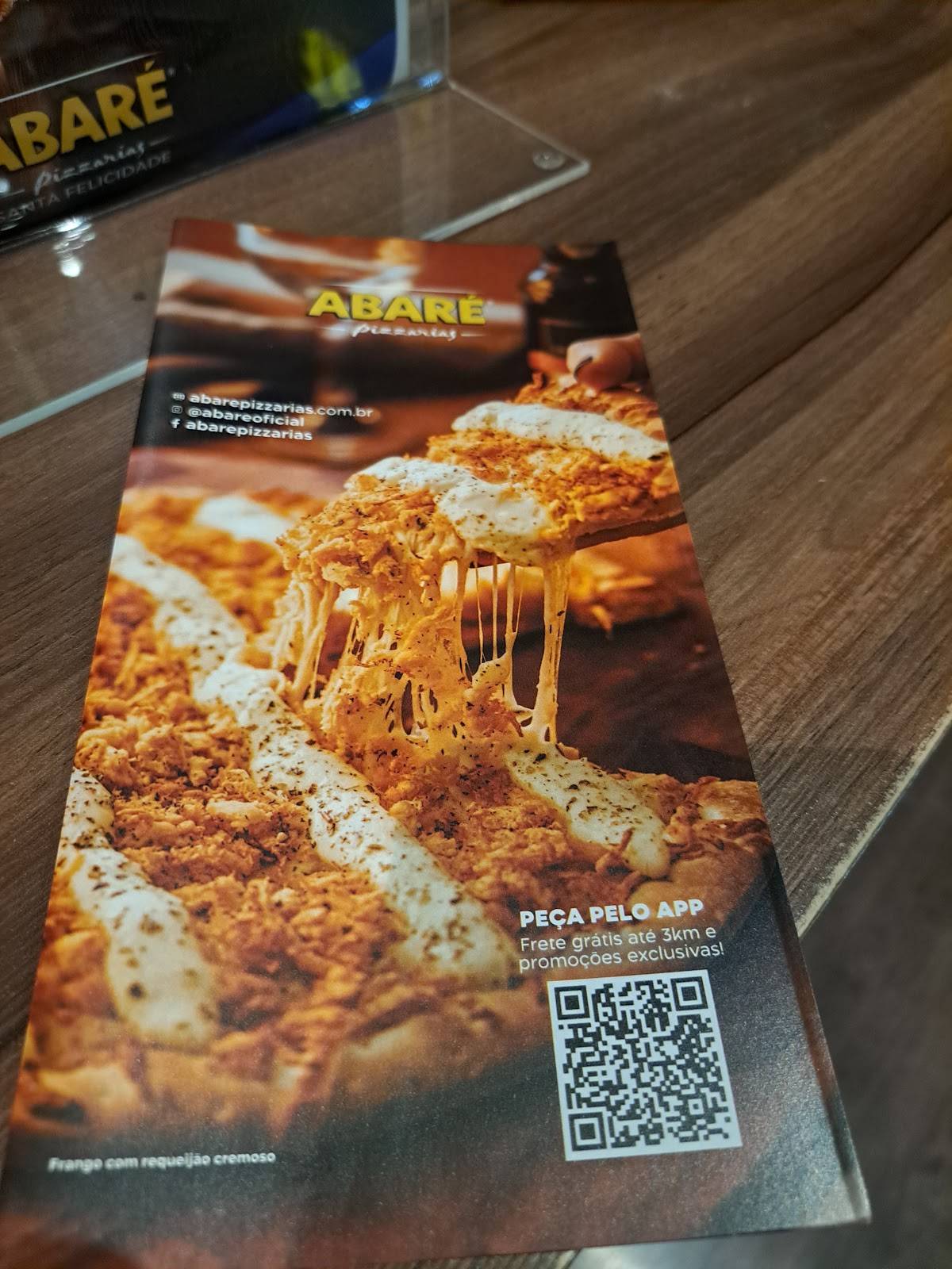 Abaré Pizzaria cardápio