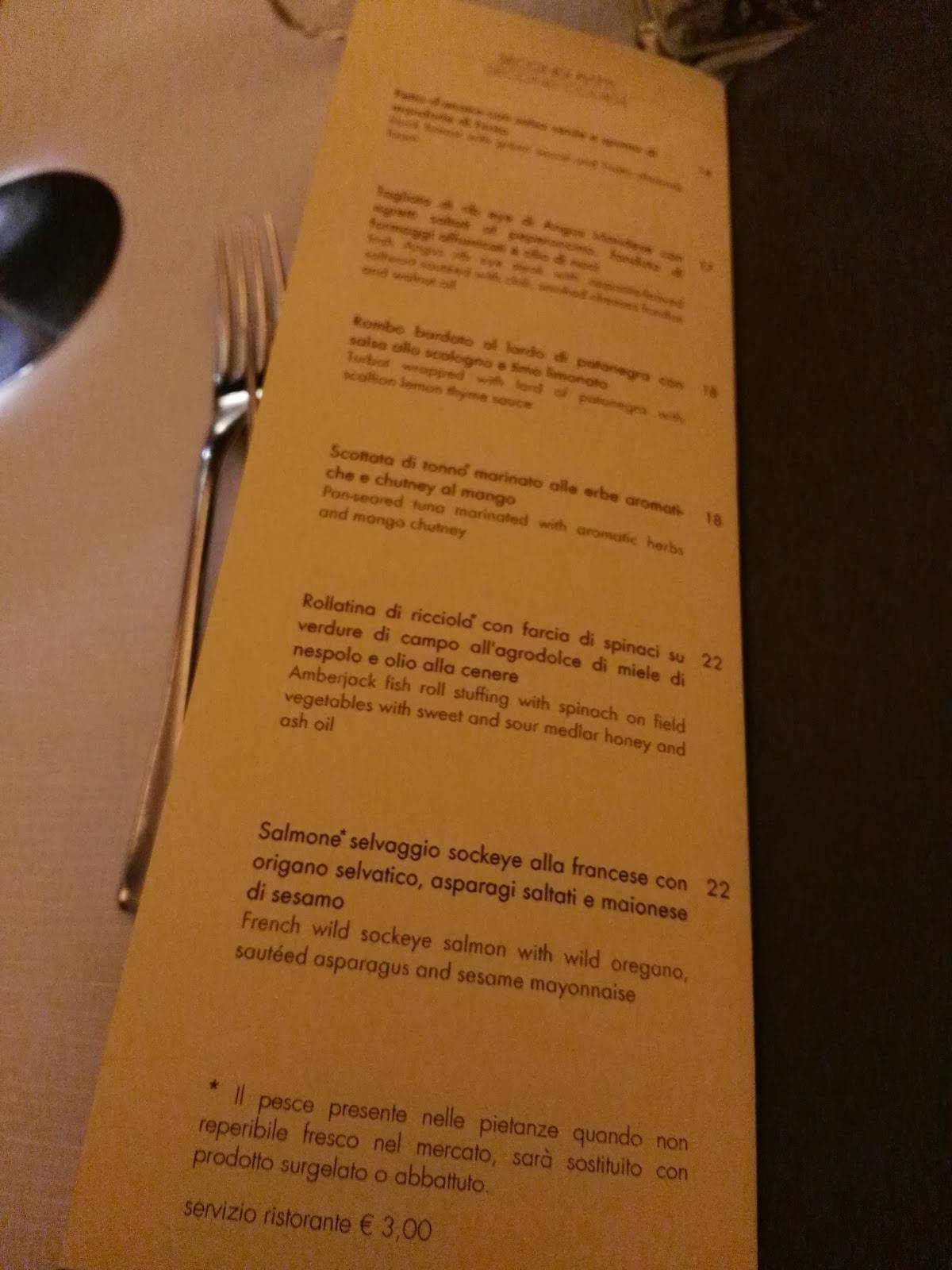Menu di Acanto 
